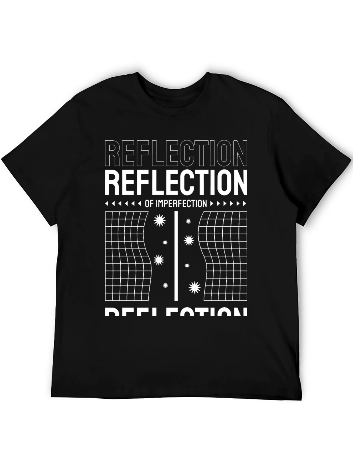 Reflection of Imperfection Graphic Tee - Black Cotton T-Shirt
