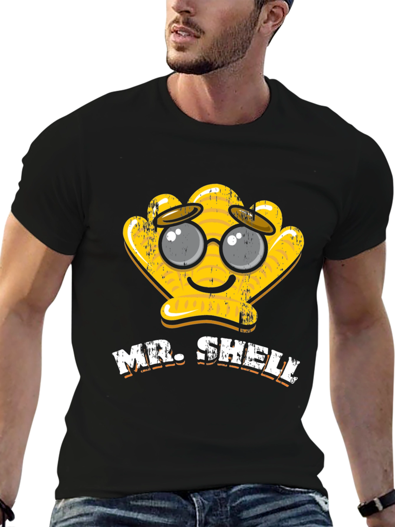 Mr. Shelly Graphic T-Shirt - Cute Cartoon Shell Tee