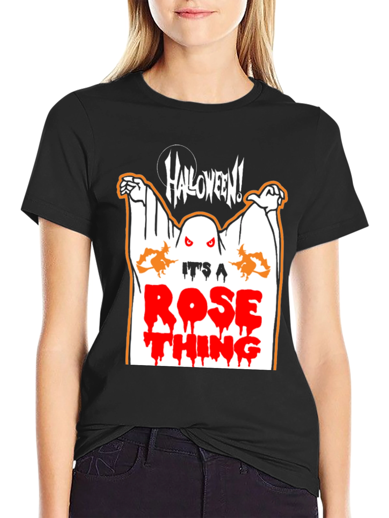 Halloween Rose Thing Graphic T-Shirt