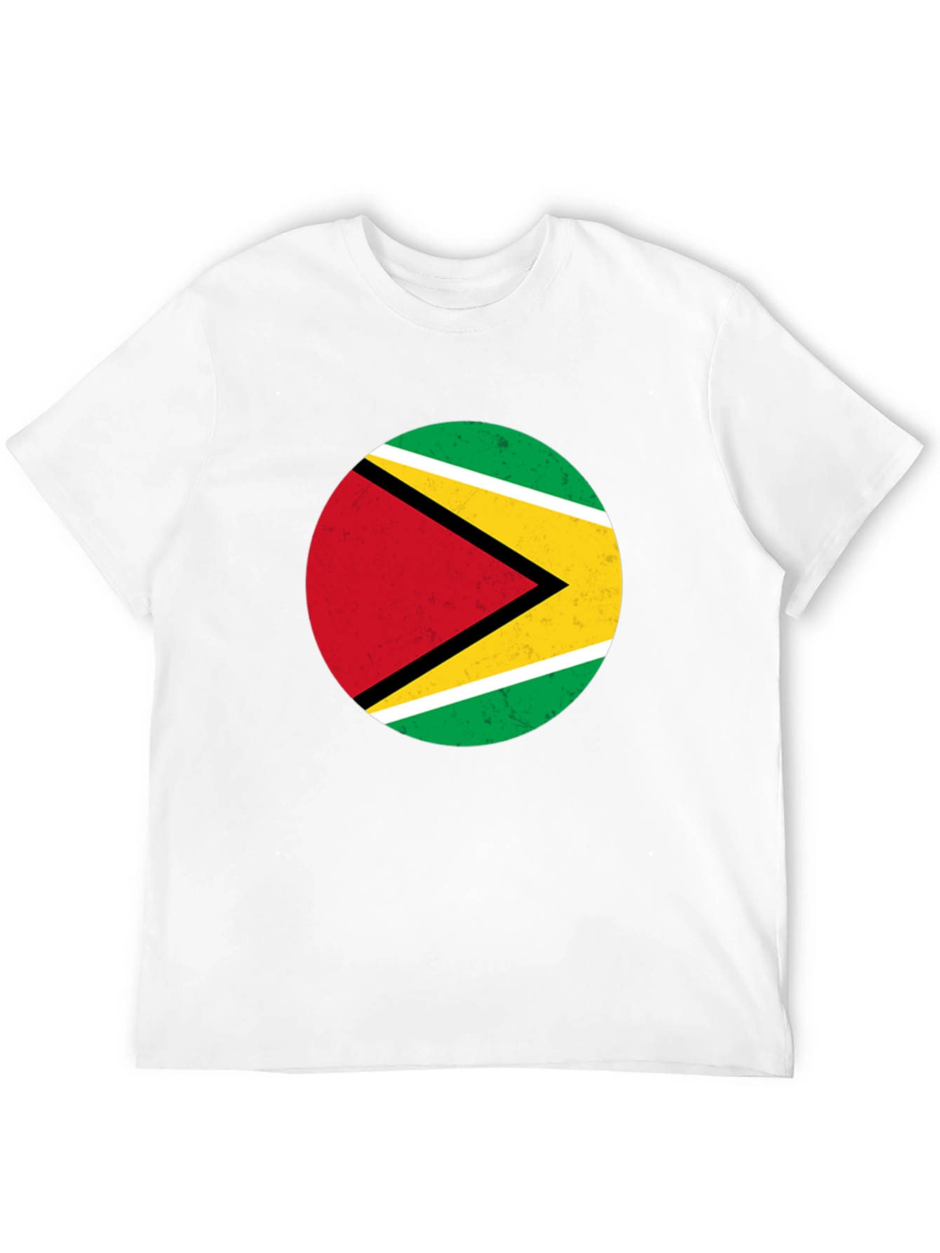 Guyana Flag Graphic Black T-Shirt