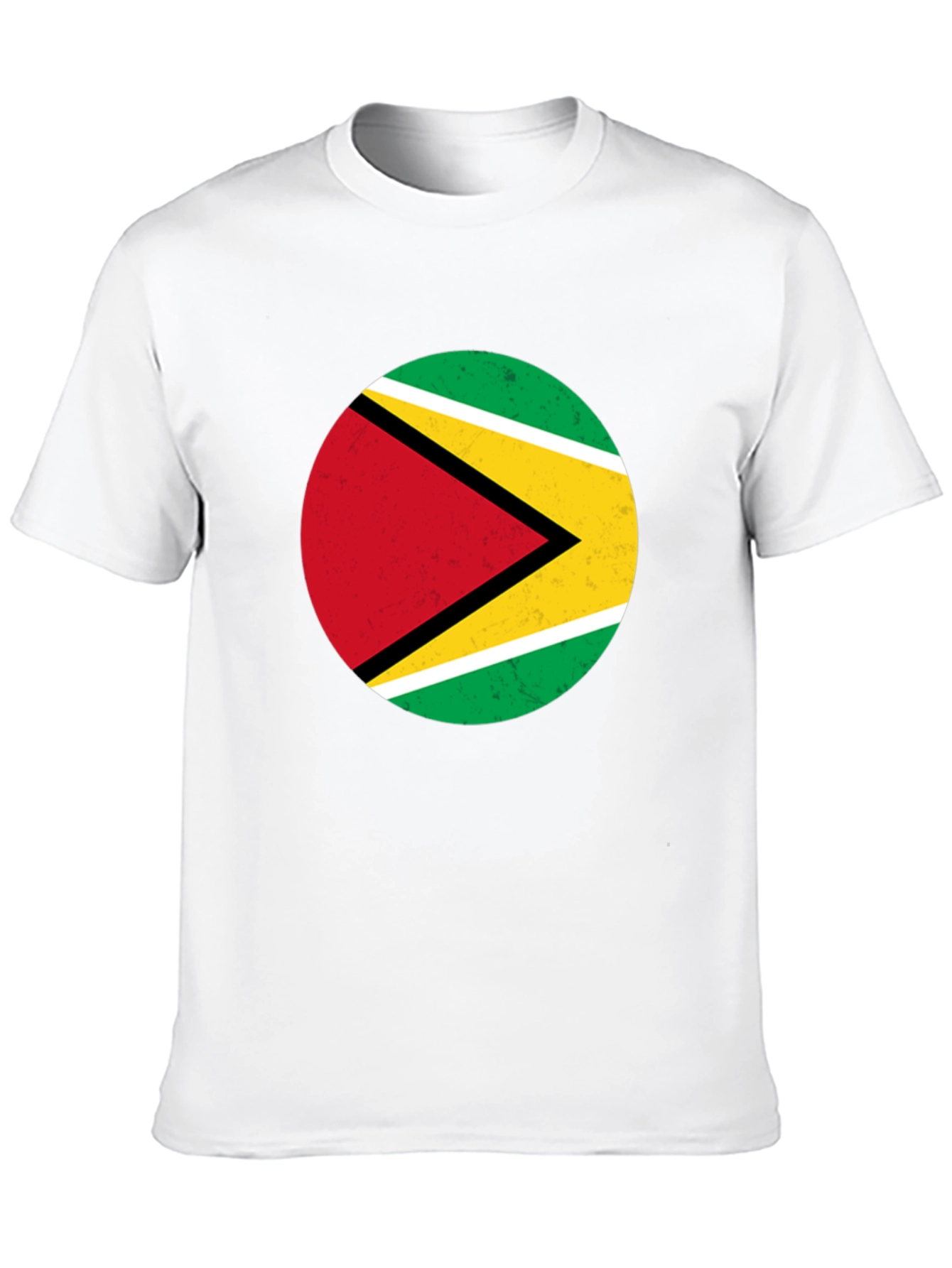 Guyana Flag Graphic Black T-Shirt
