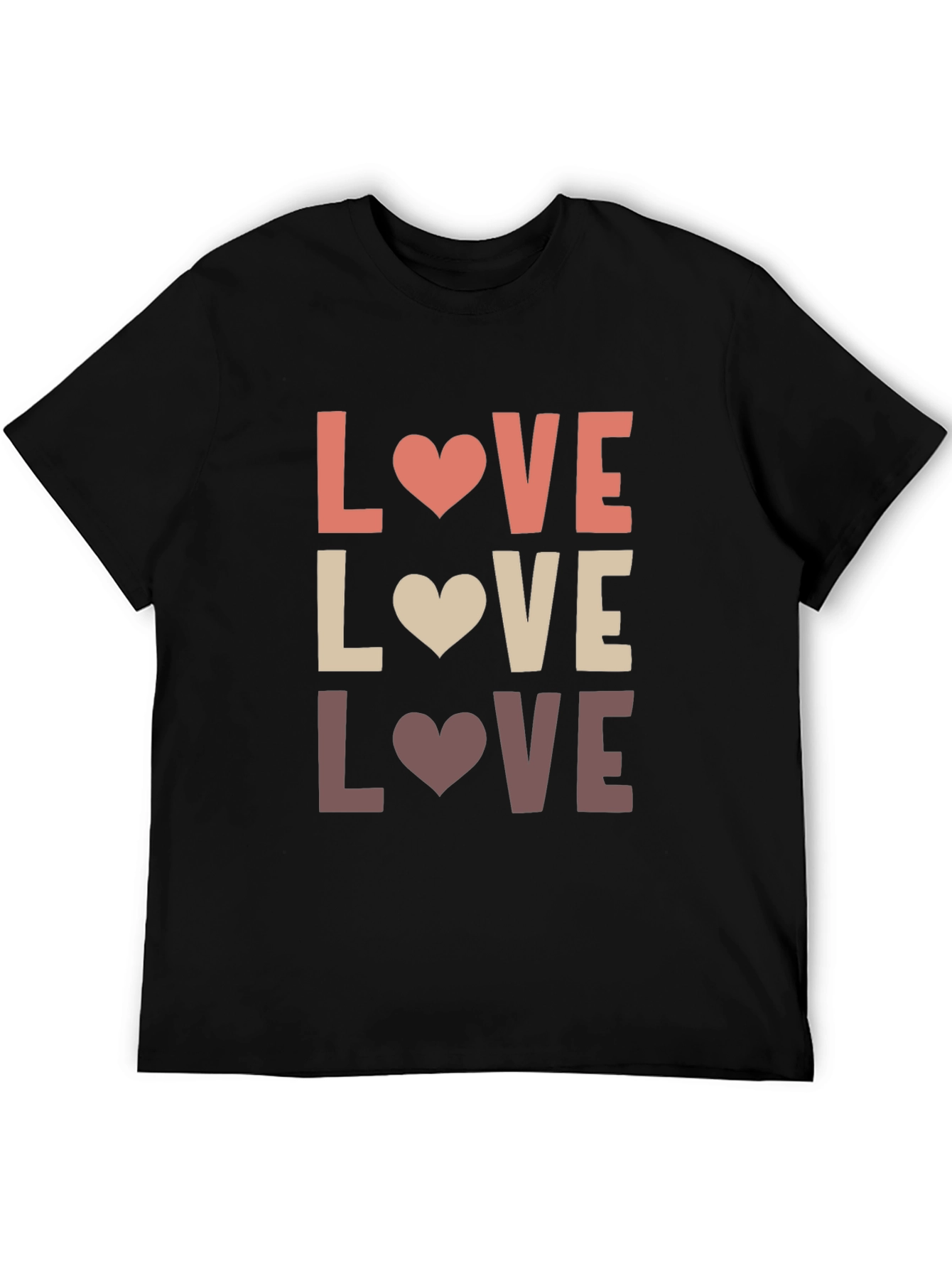 Love Heart Graphic T-Shirt - Mens Casual Tee