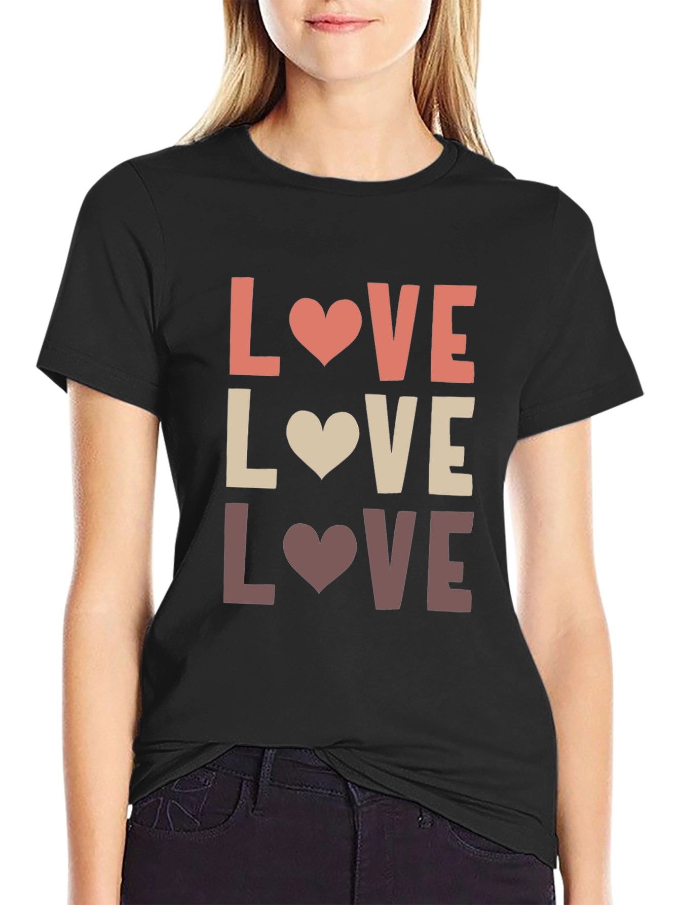Love Heart Graphic T-Shirt - Mens Casual Tee