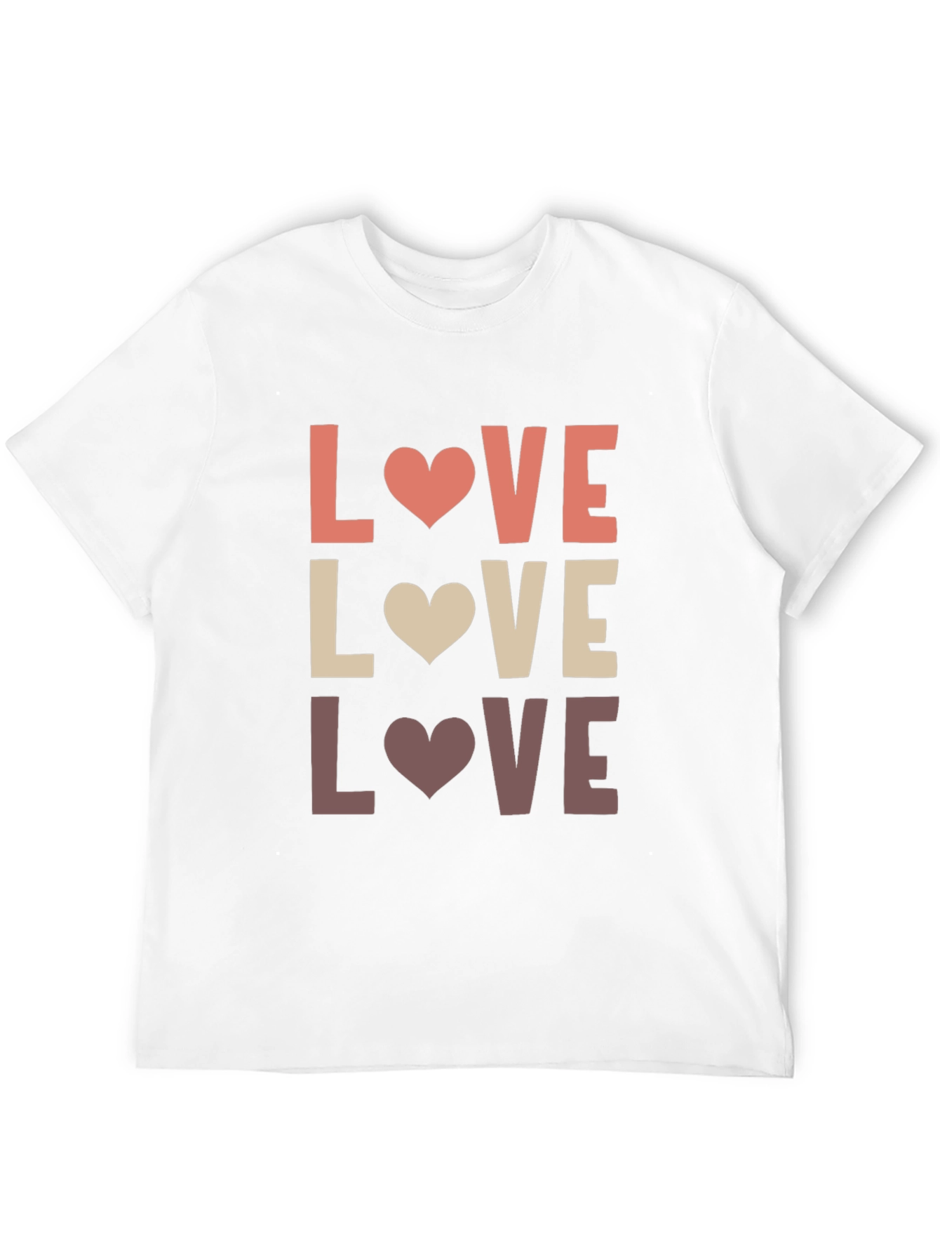 Love Heart Graphic T-Shirt - Mens Casual Tee