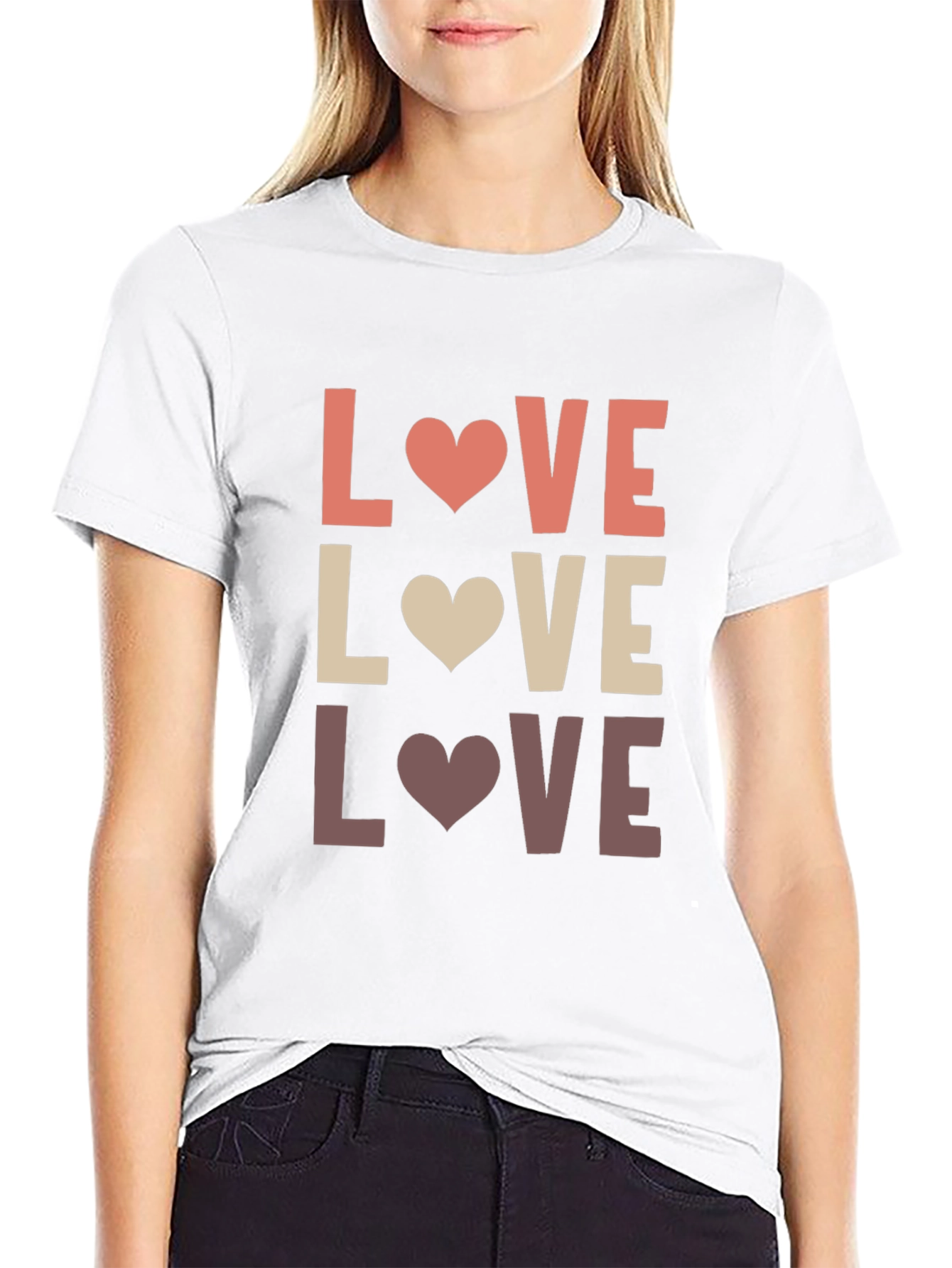 Love Heart Graphic T-Shirt - Mens Casual Tee