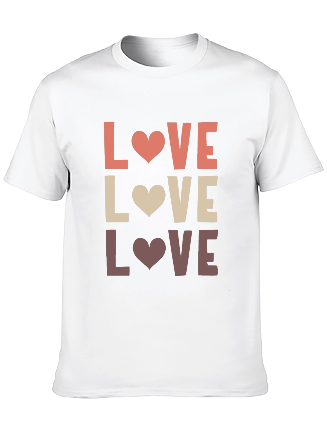 Love Heart Graphic T-Shirt - Mens Casual Tee