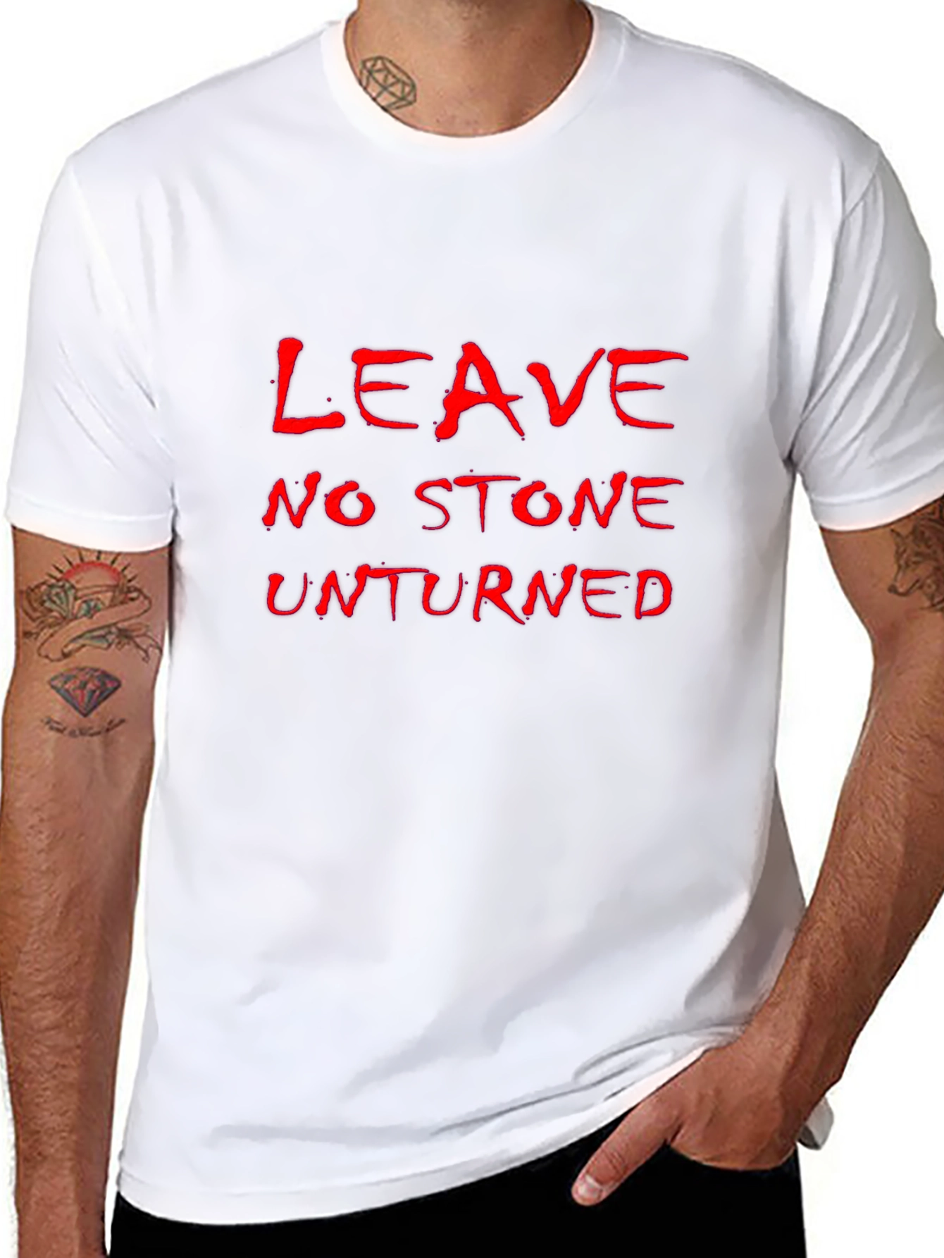 Leave No Stone Unturned Black T-Shirt