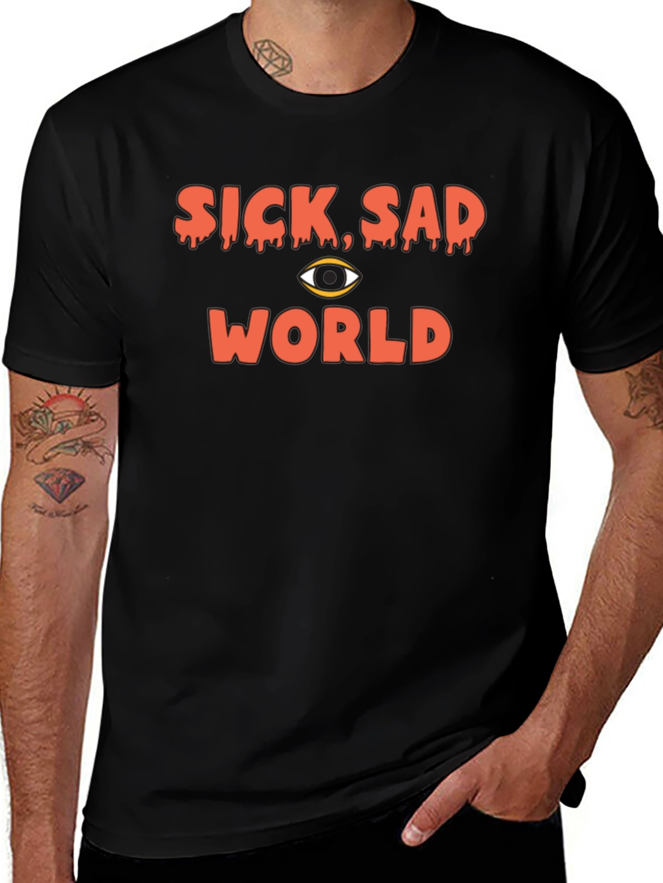 Sick Sad World Graphic Tee - Black T-Shirt
