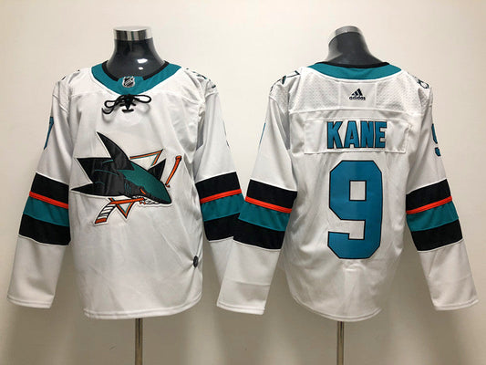 Men's San Jose Sharks Evander Kane #9 White Breakaway Player Jerseys