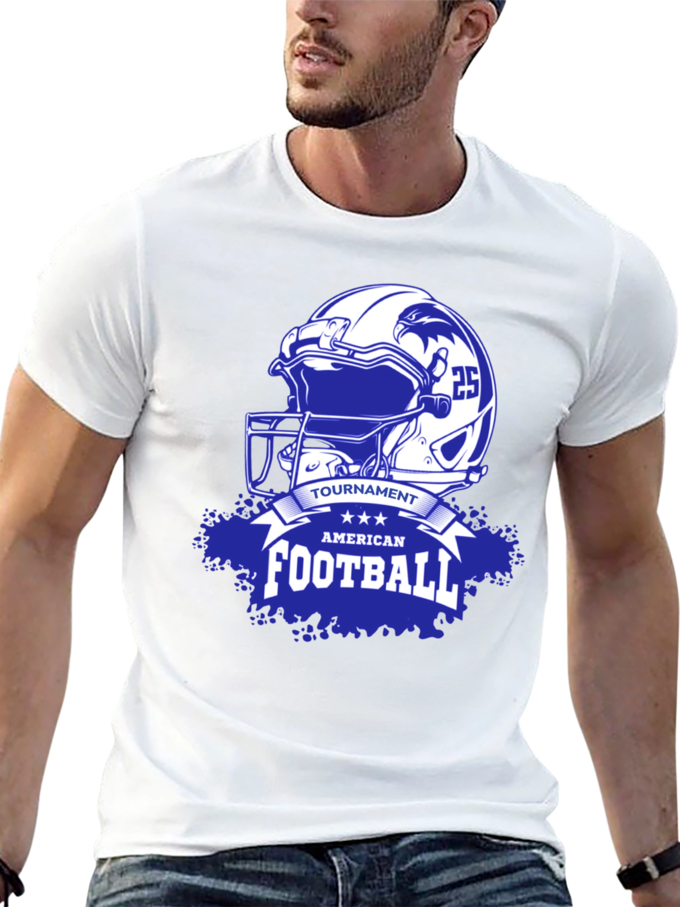 American Football Tournament Black T-Shirt