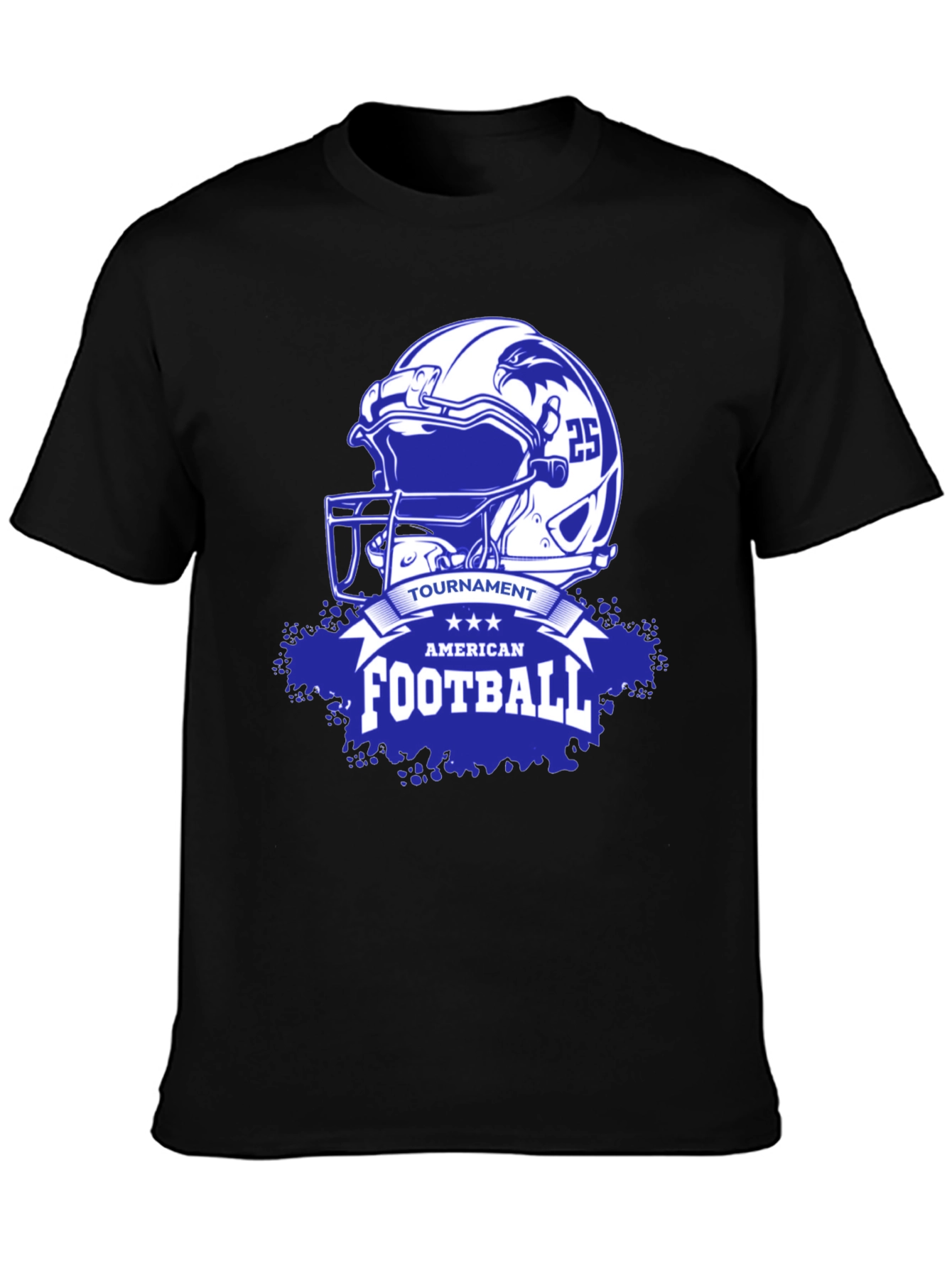American Football Tournament Black T-Shirt