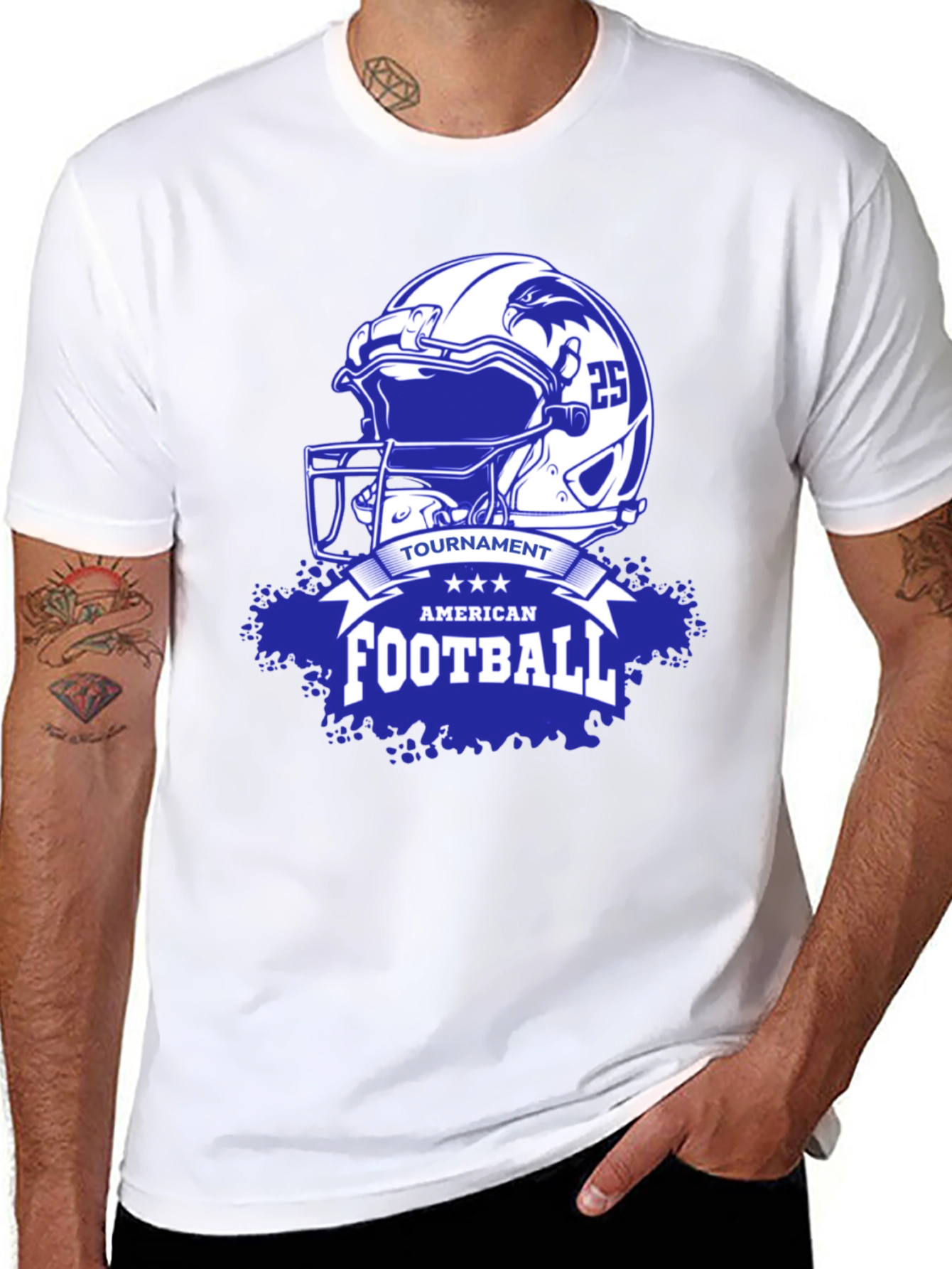 American Football Tournament Black T-Shirt