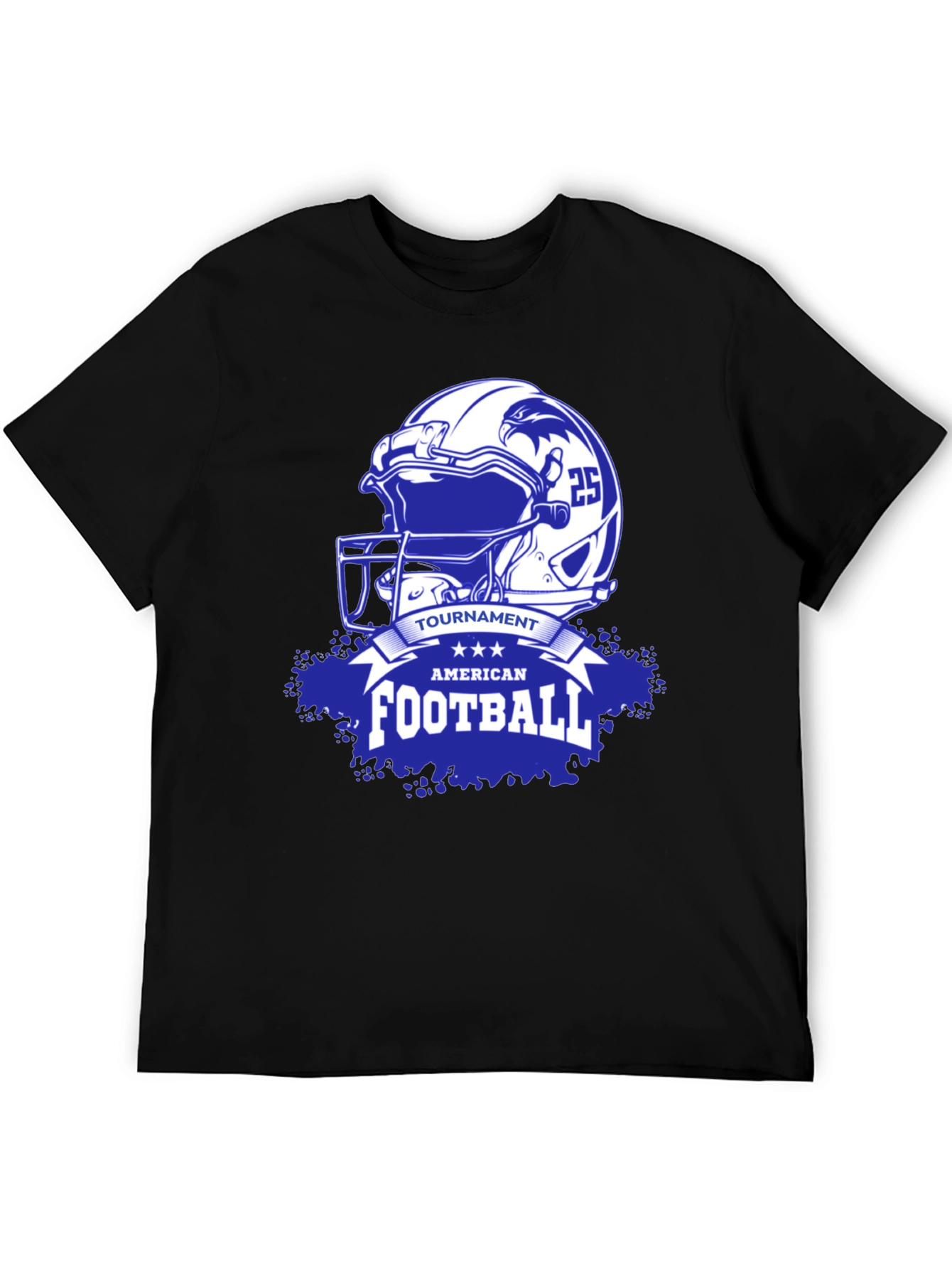American Football Tournament Black T-Shirt