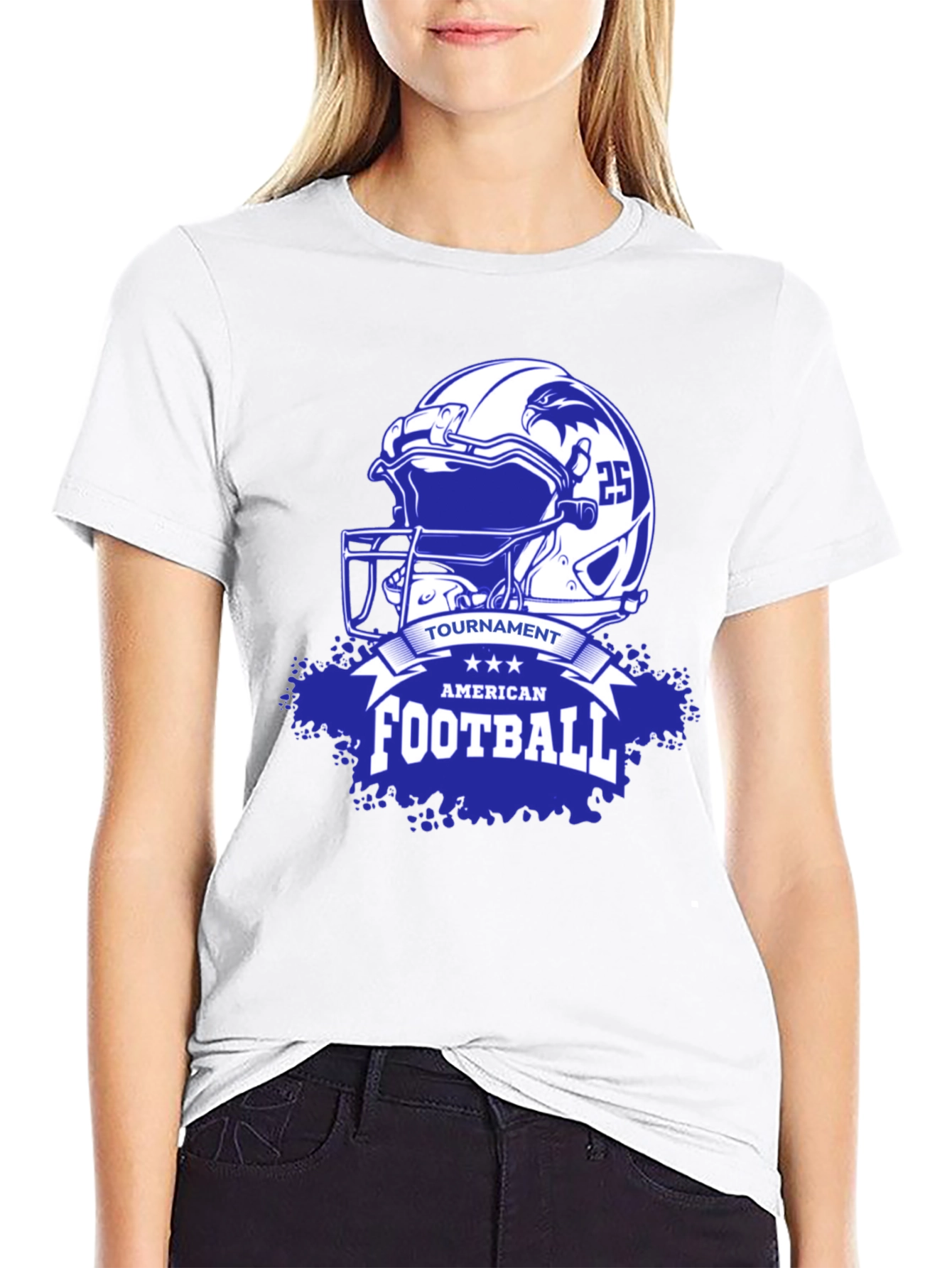 American Football Tournament Black T-Shirt