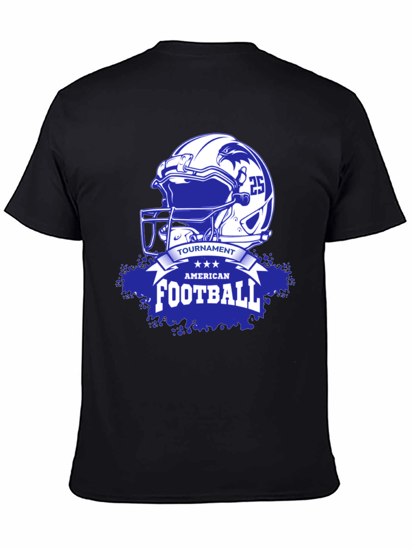 American Football Tournament Black T-Shirt