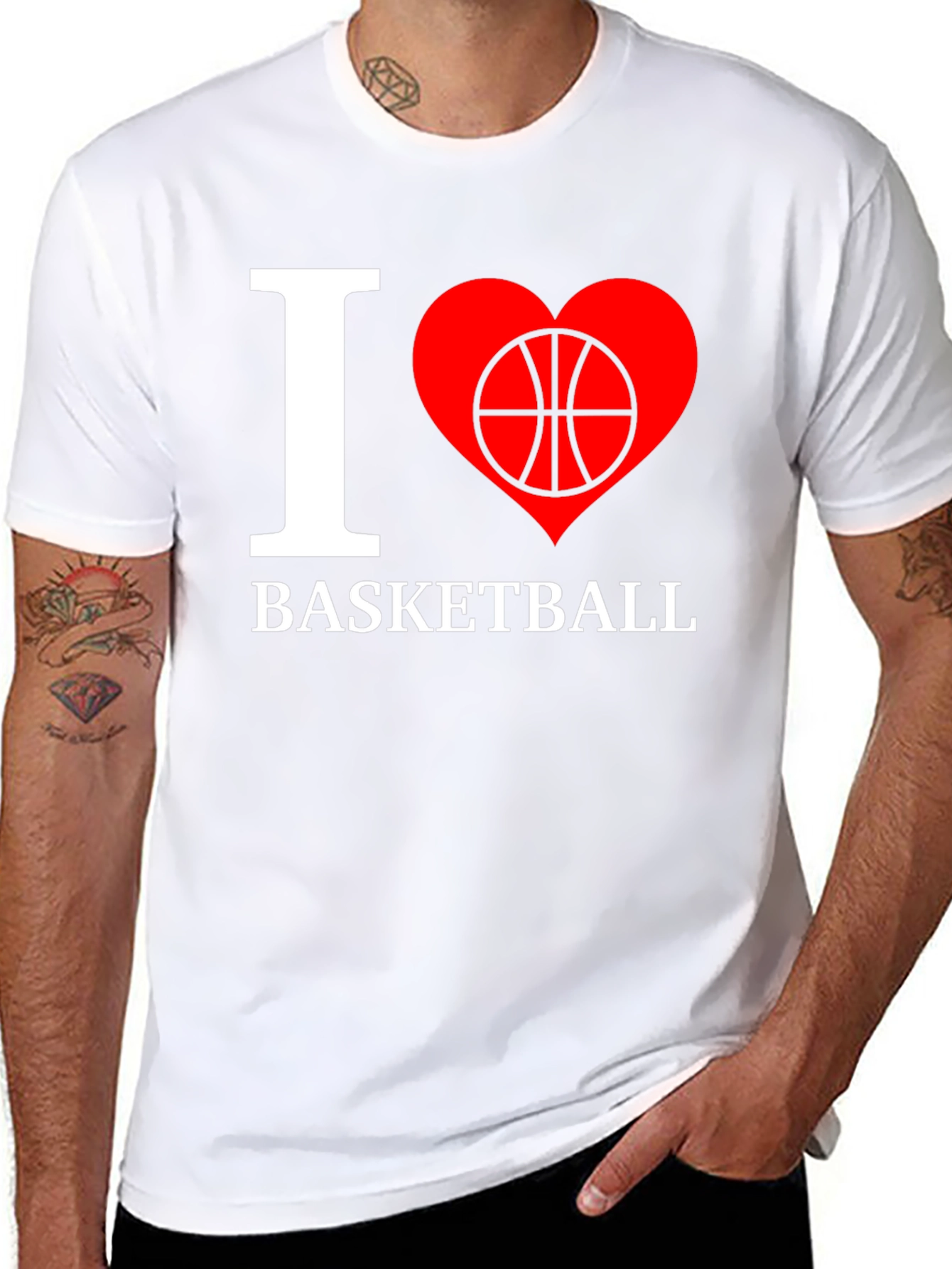 I Love Basketball Graphic T-Shirt