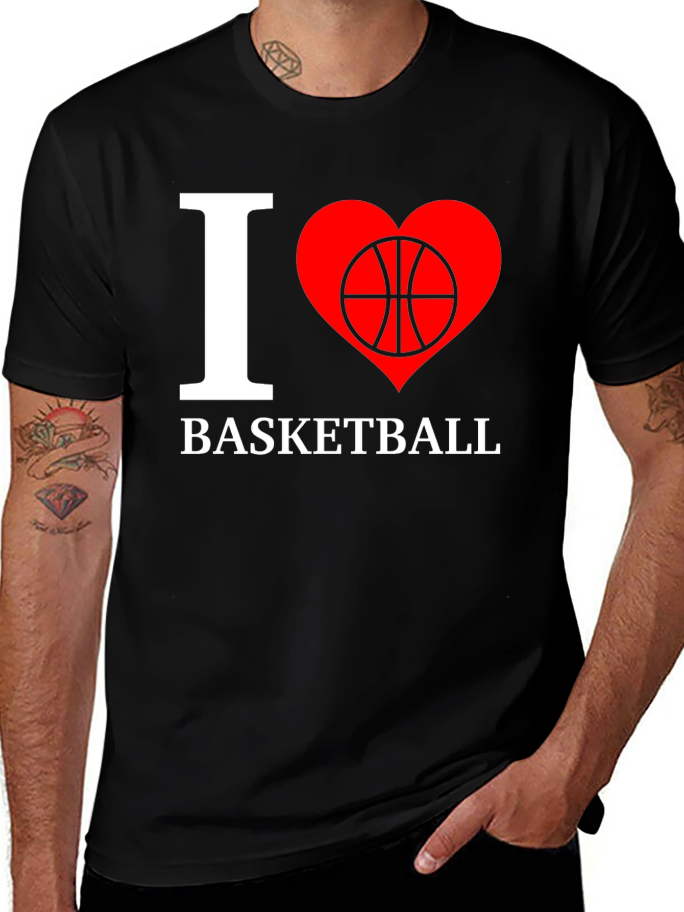 I Love Basketball Graphic T-Shirt