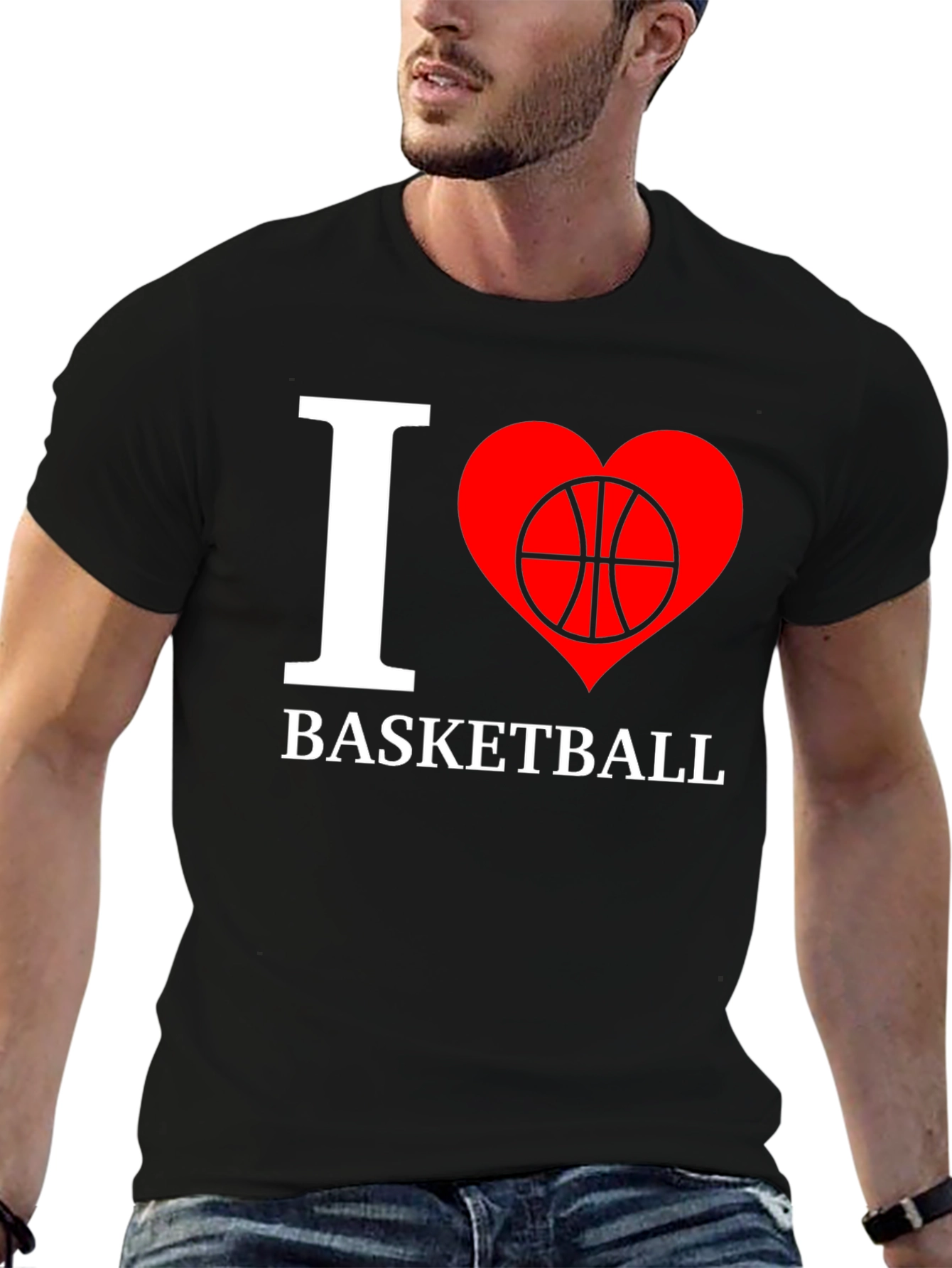 I Love Basketball Graphic T-Shirt