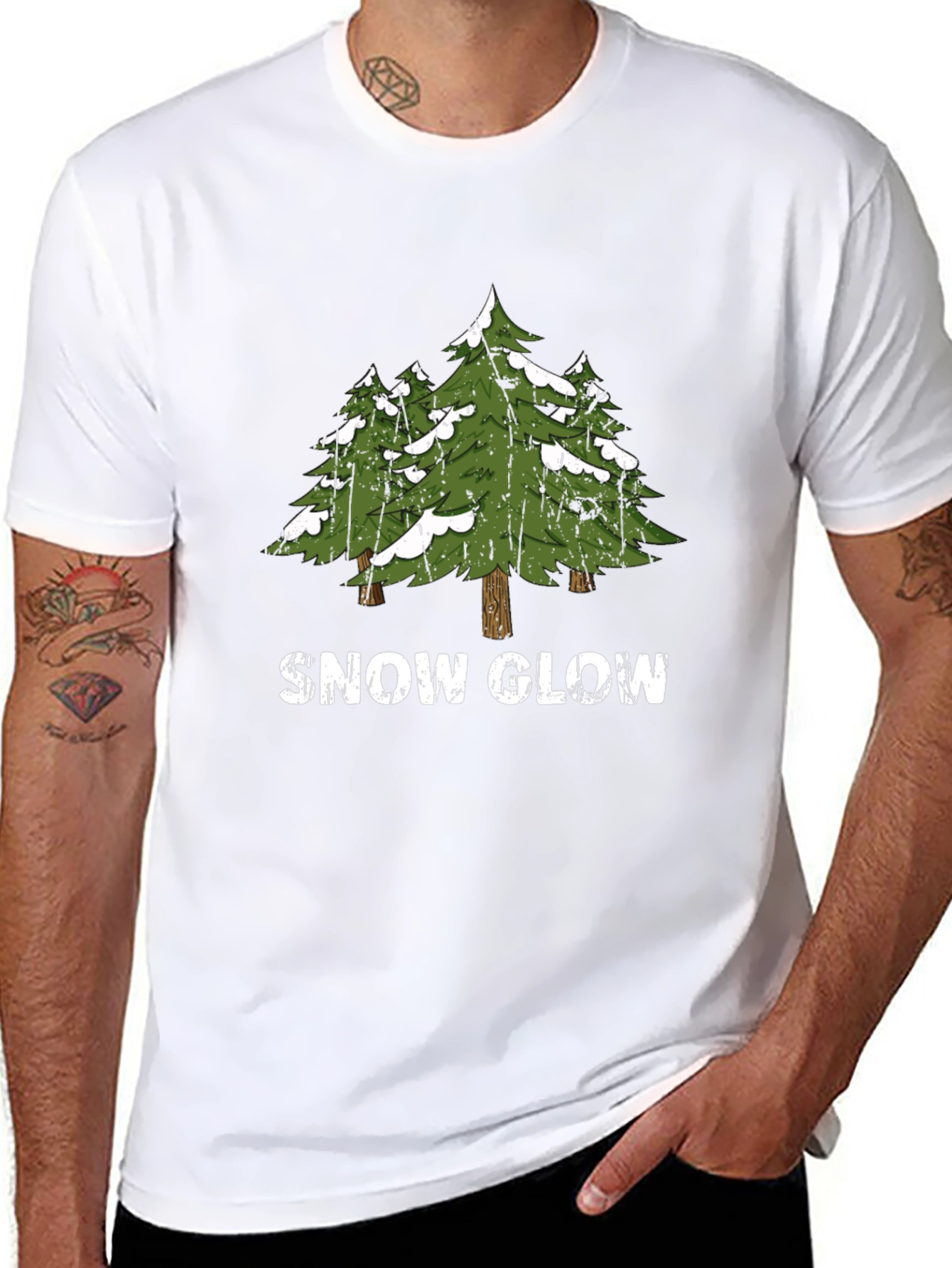 Snow Glow Trees Graphic Tee