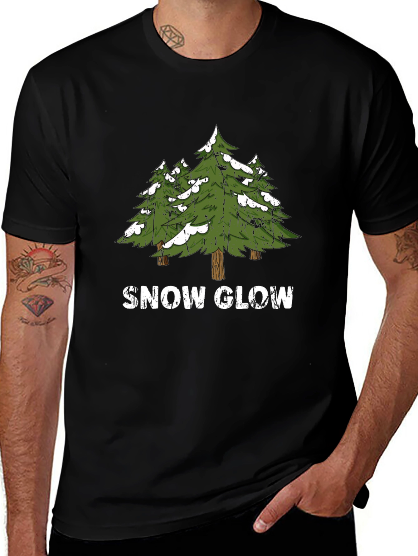Snow Glow Trees Graphic Tee