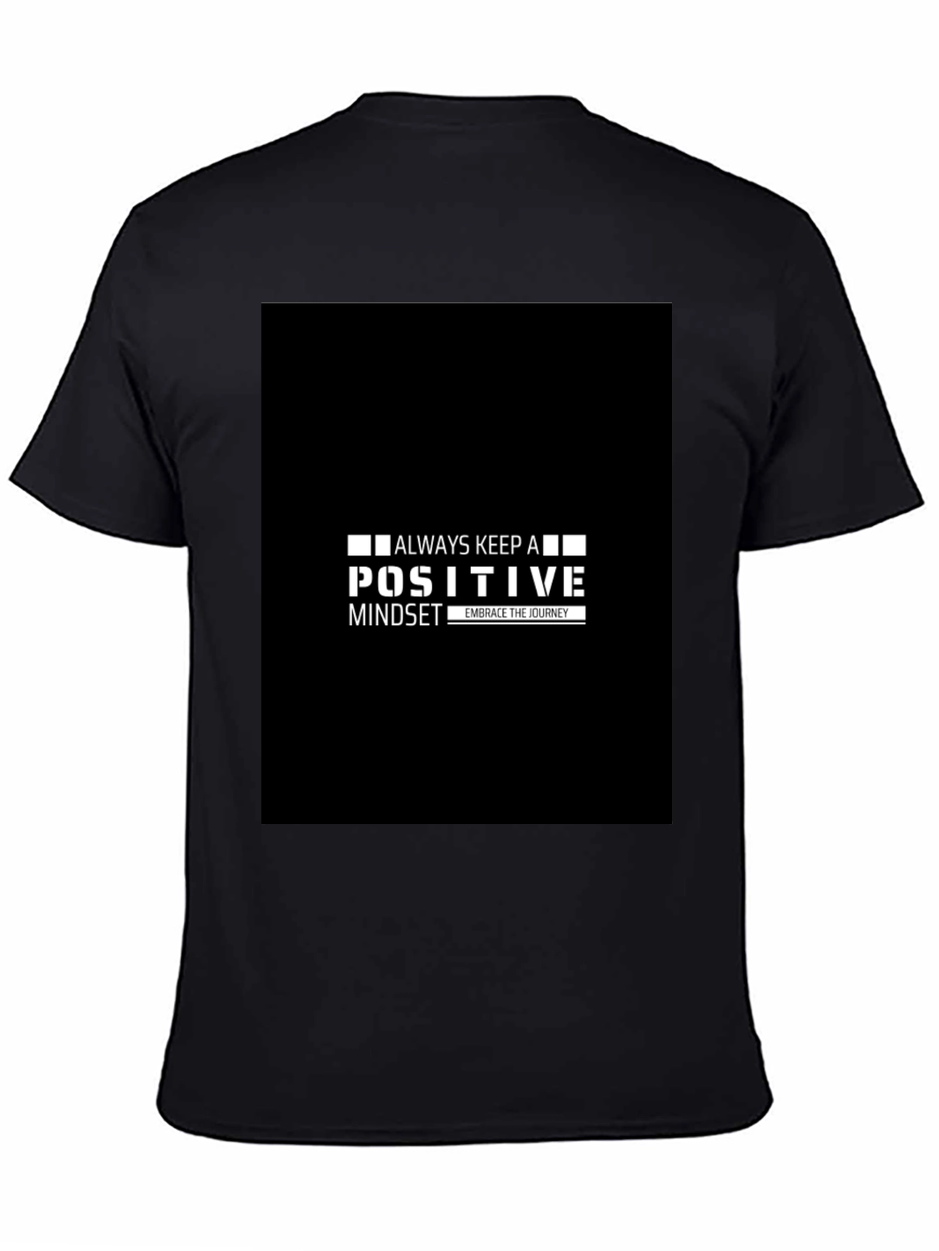 Positive Mindset Black Tee - Embrace the Journey
