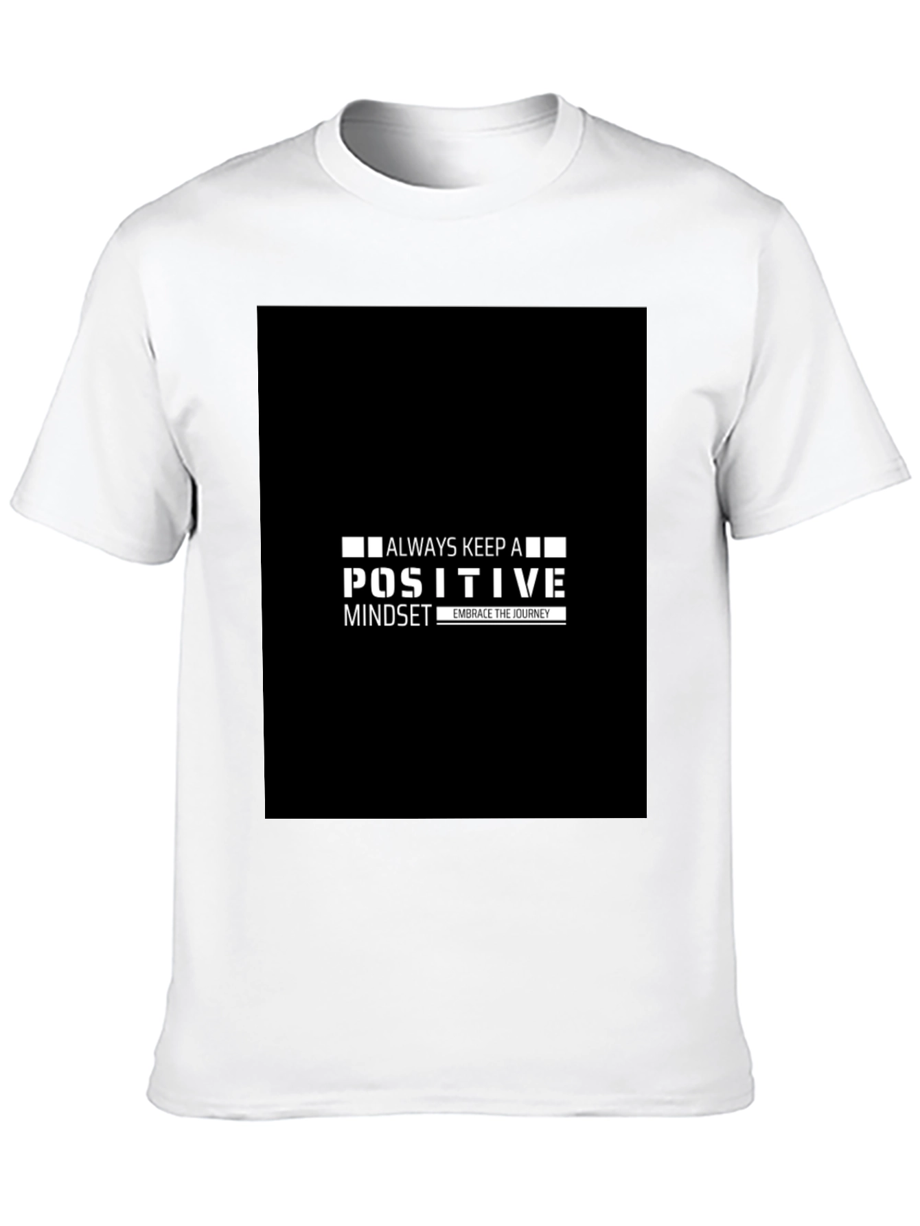 Positive Mindset Black Tee - Embrace the Journey