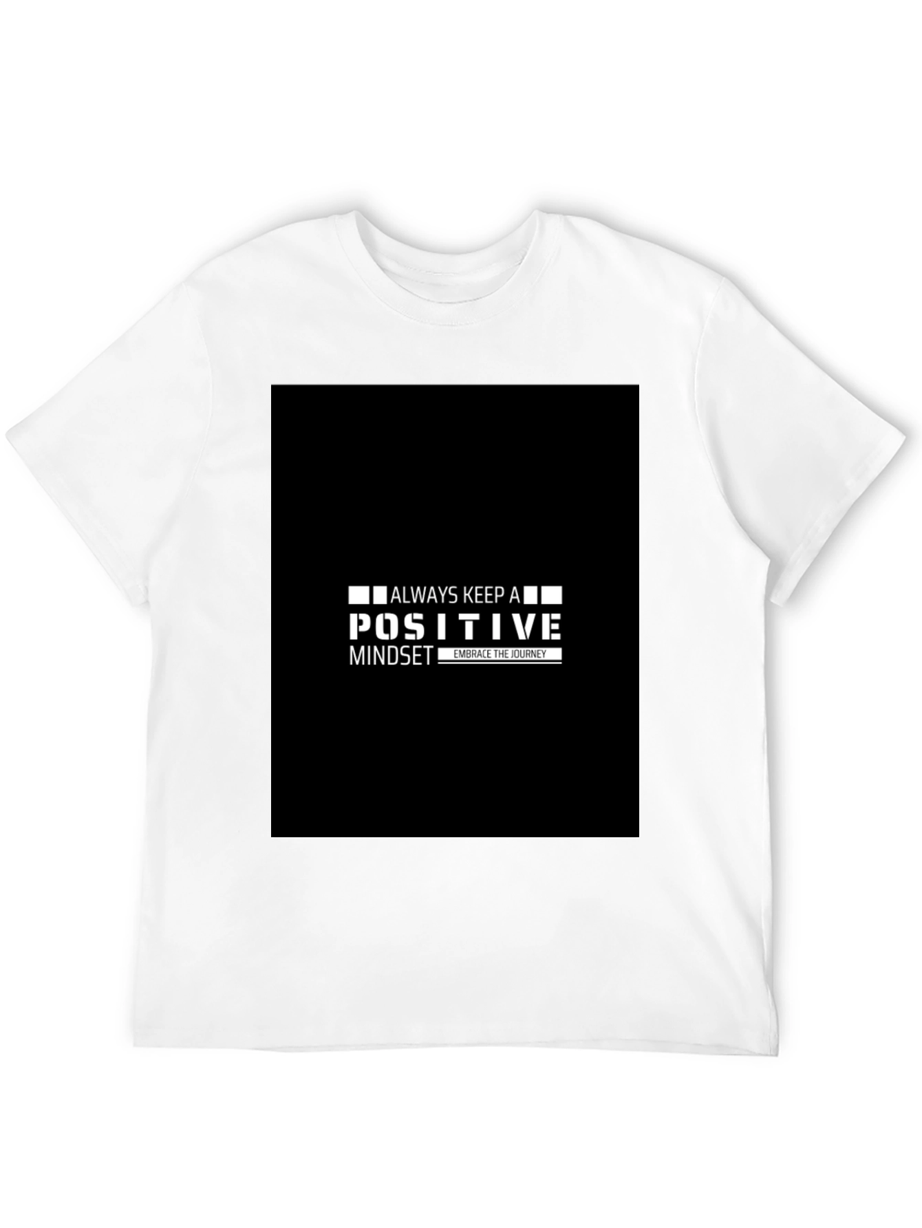 Positive Mindset Black Tee - Embrace the Journey