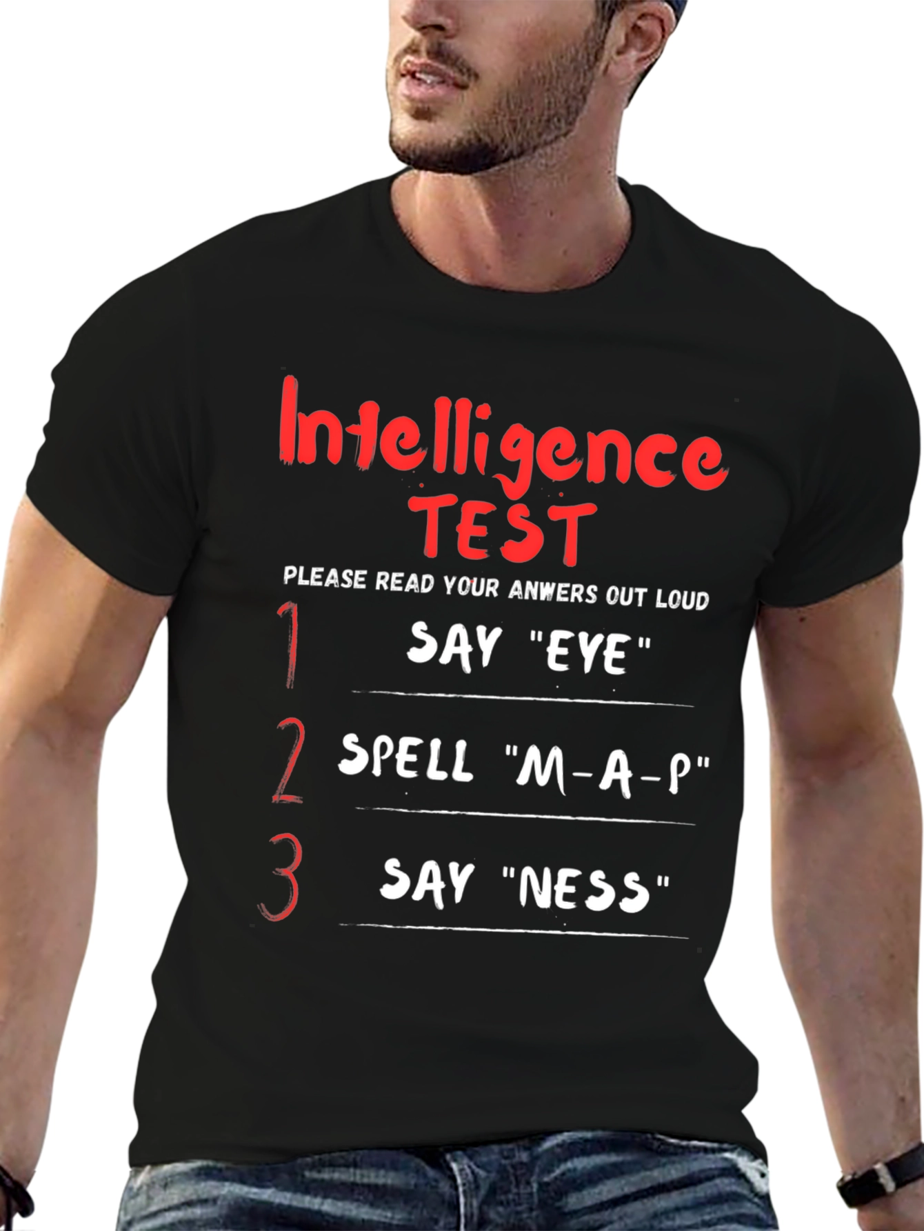 Intelligence Test T-Shirt - Funny Joke Tee
