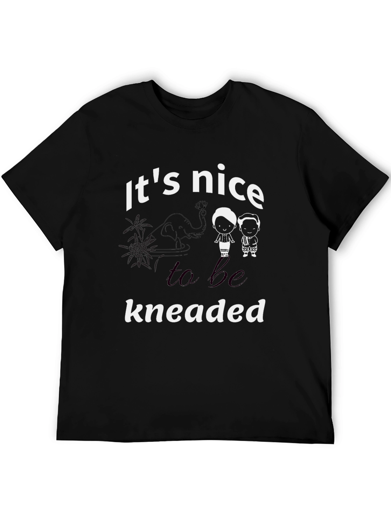 Its Nice to be Kneaded Black T-Shirt