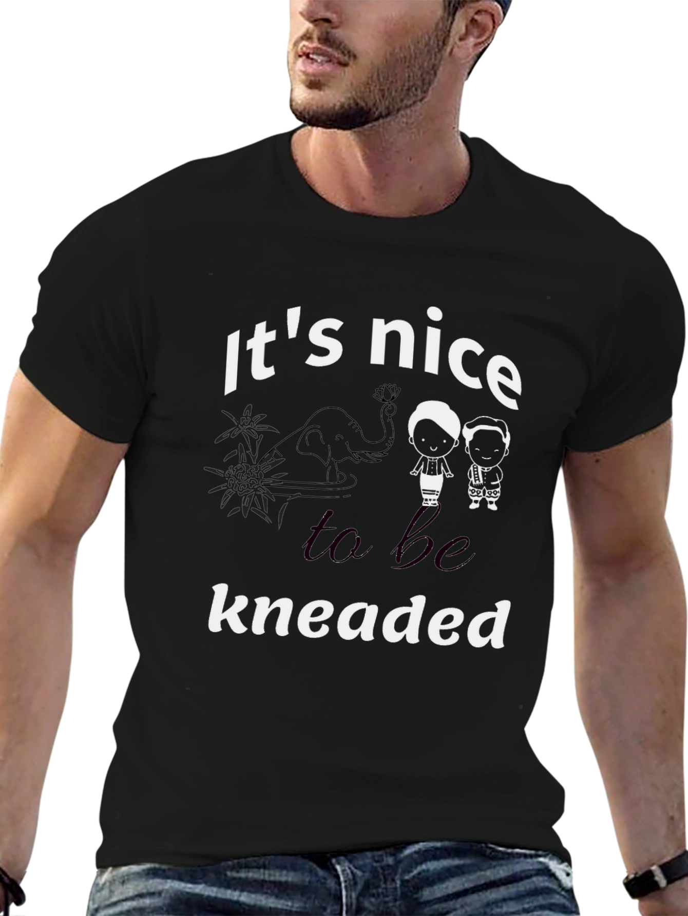 Its Nice to be Kneaded Black T-Shirt