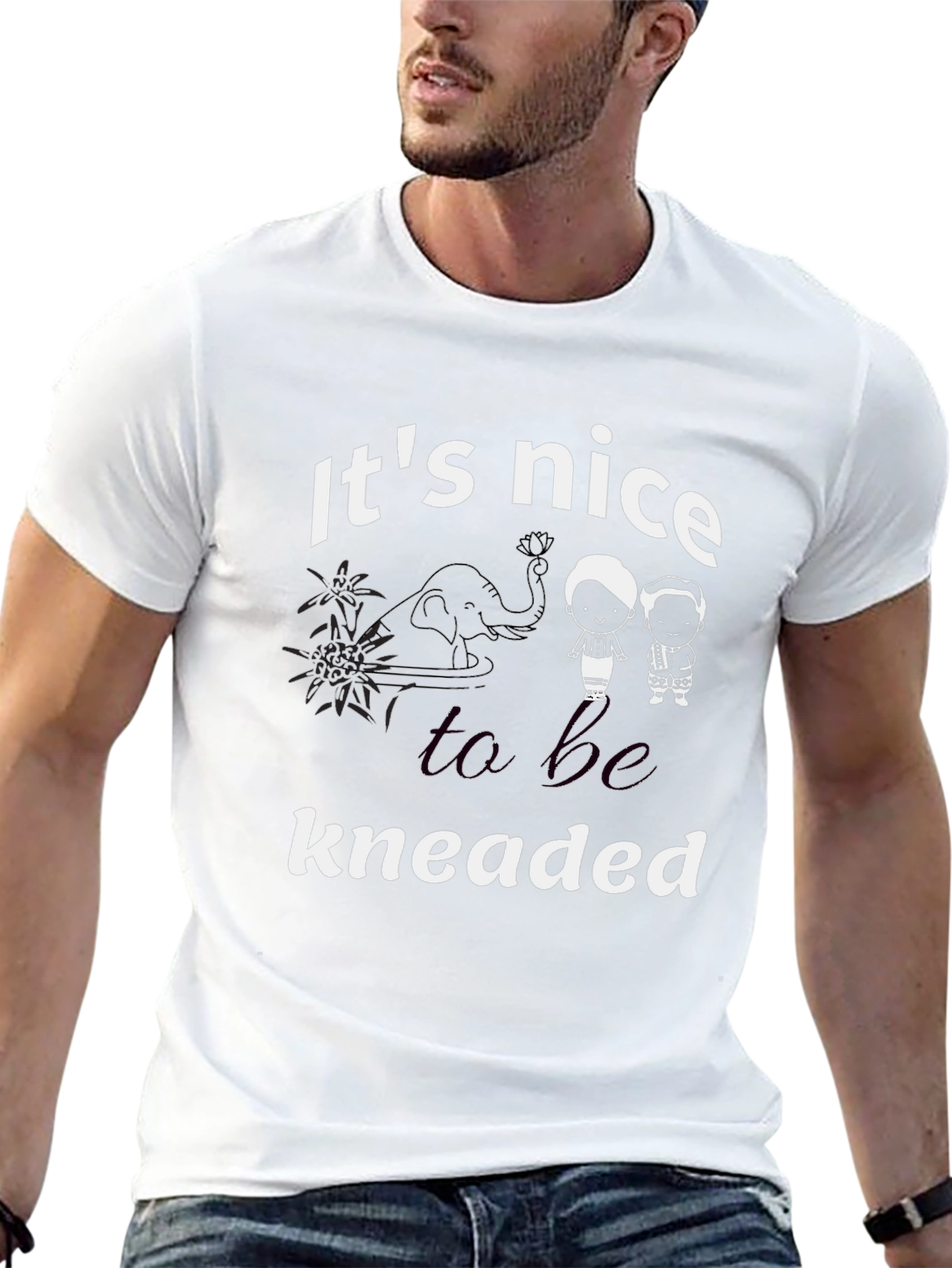 Its Nice to be Kneaded Black T-Shirt