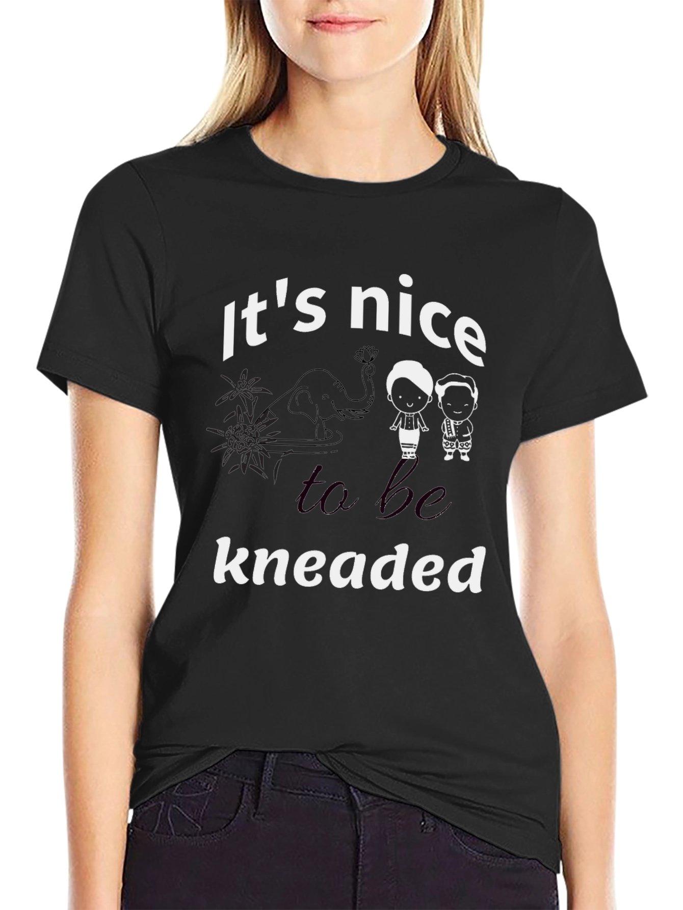 Its Nice to be Kneaded Black T-Shirt
