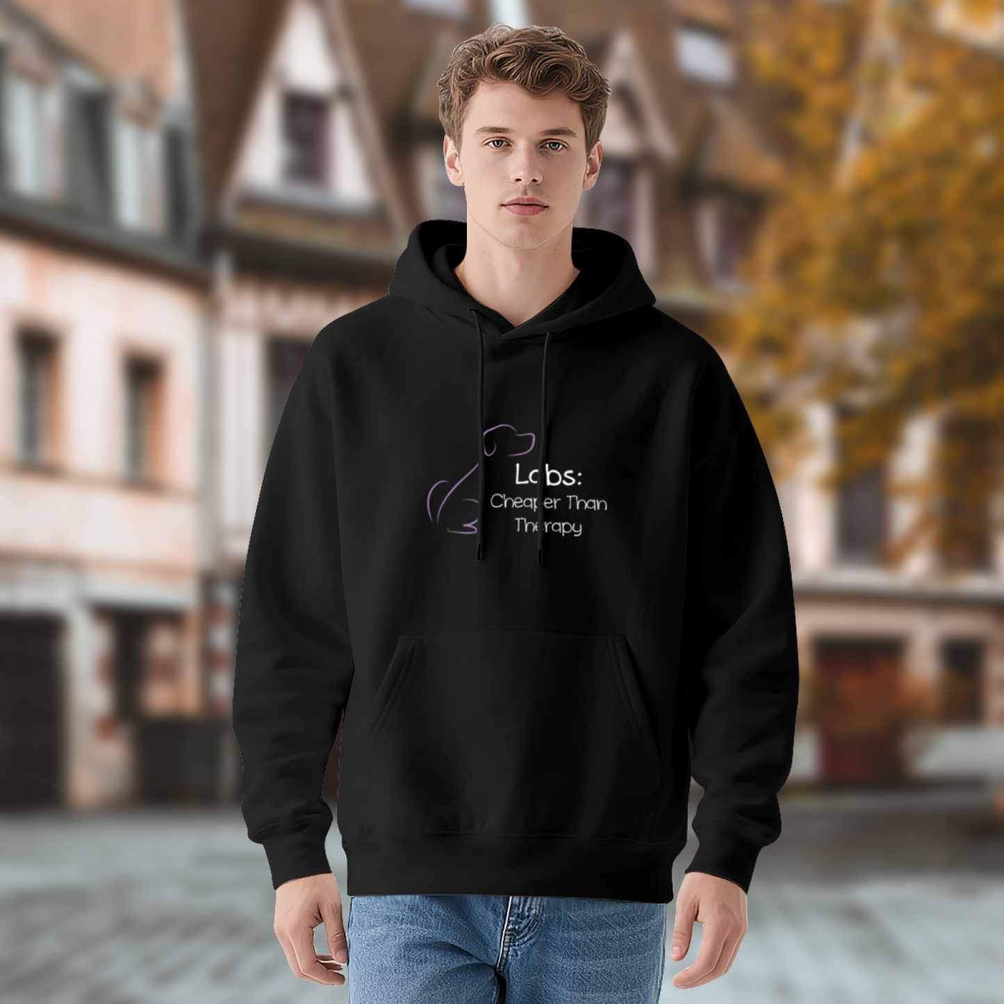 Dogs Cheaper Than Therapy Cute Soft Black Hoodie, Pet Lover Comfort Top
