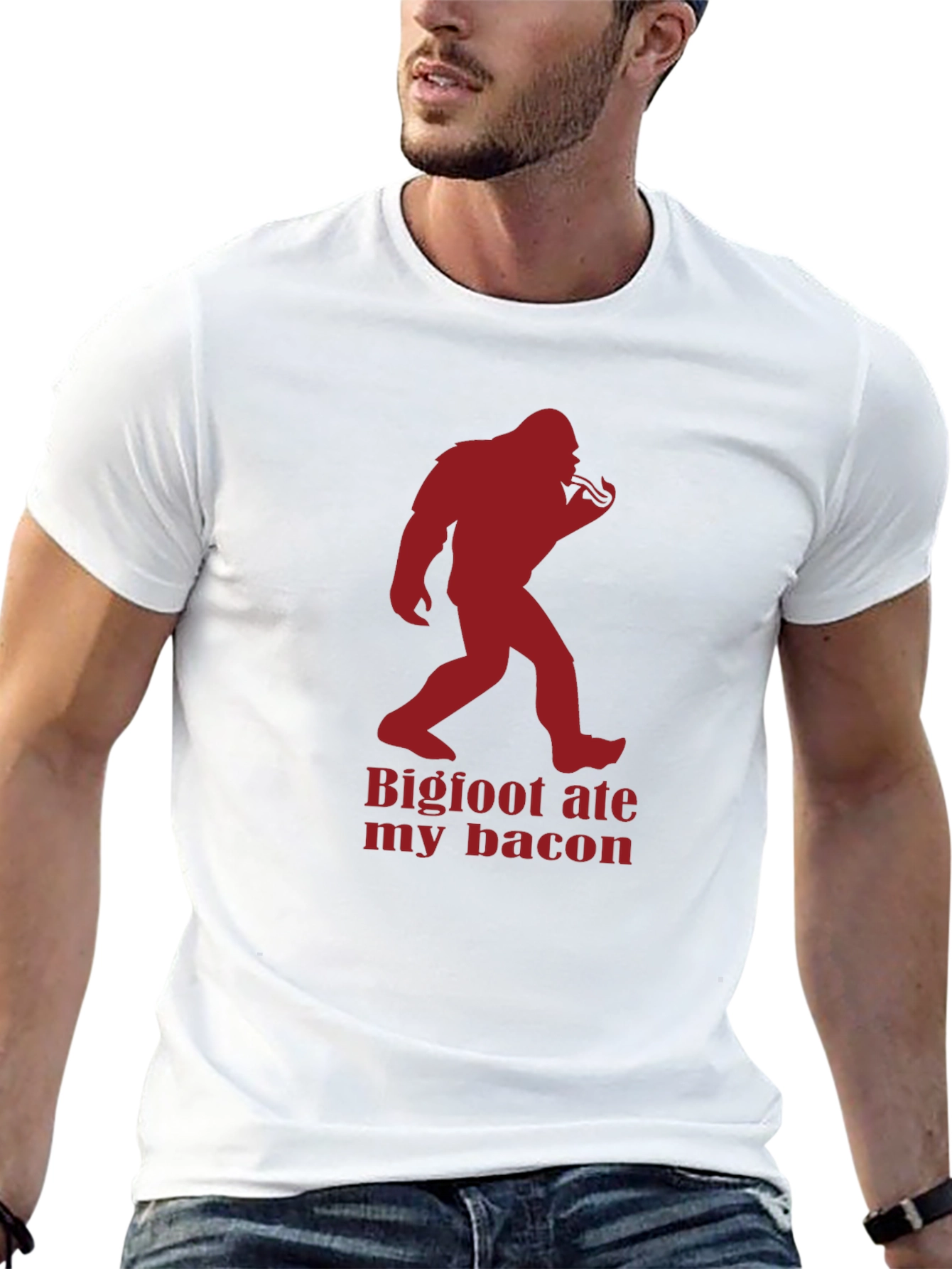 Bigfoot Ate My Bacon Graphic Tee
