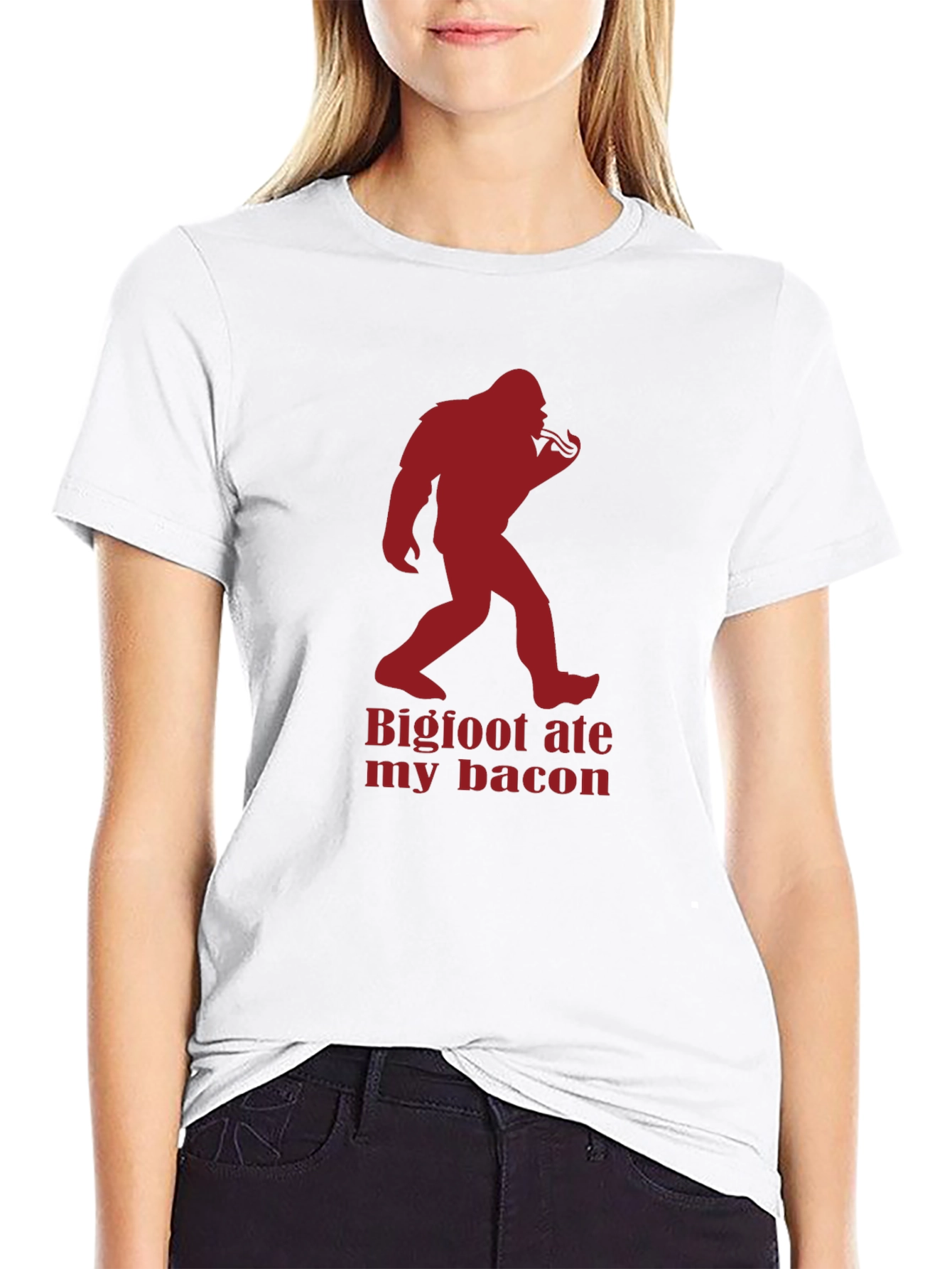 Bigfoot Ate My Bacon Graphic Tee