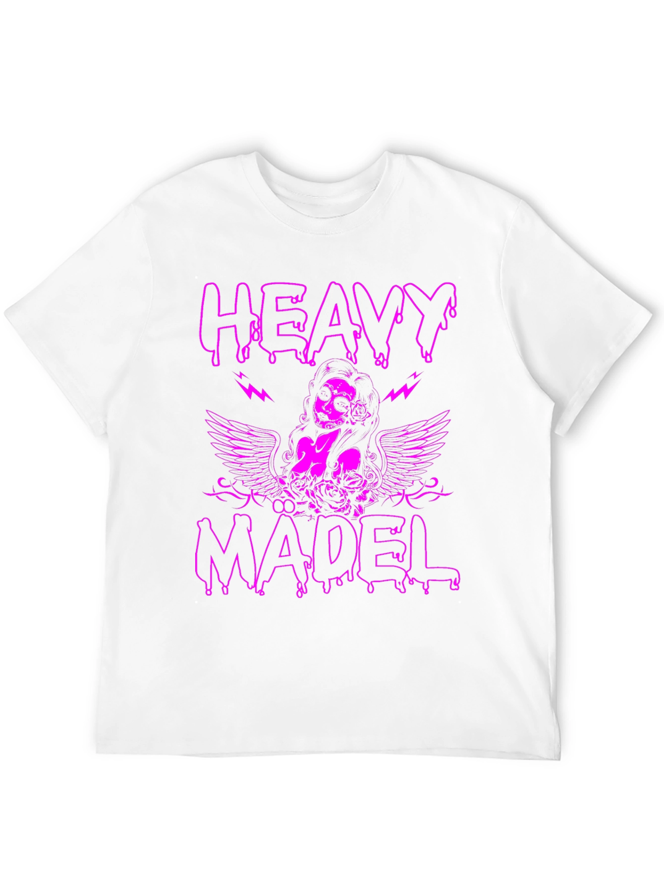 Heavy Madel Graphic Print T-Shirt - Black