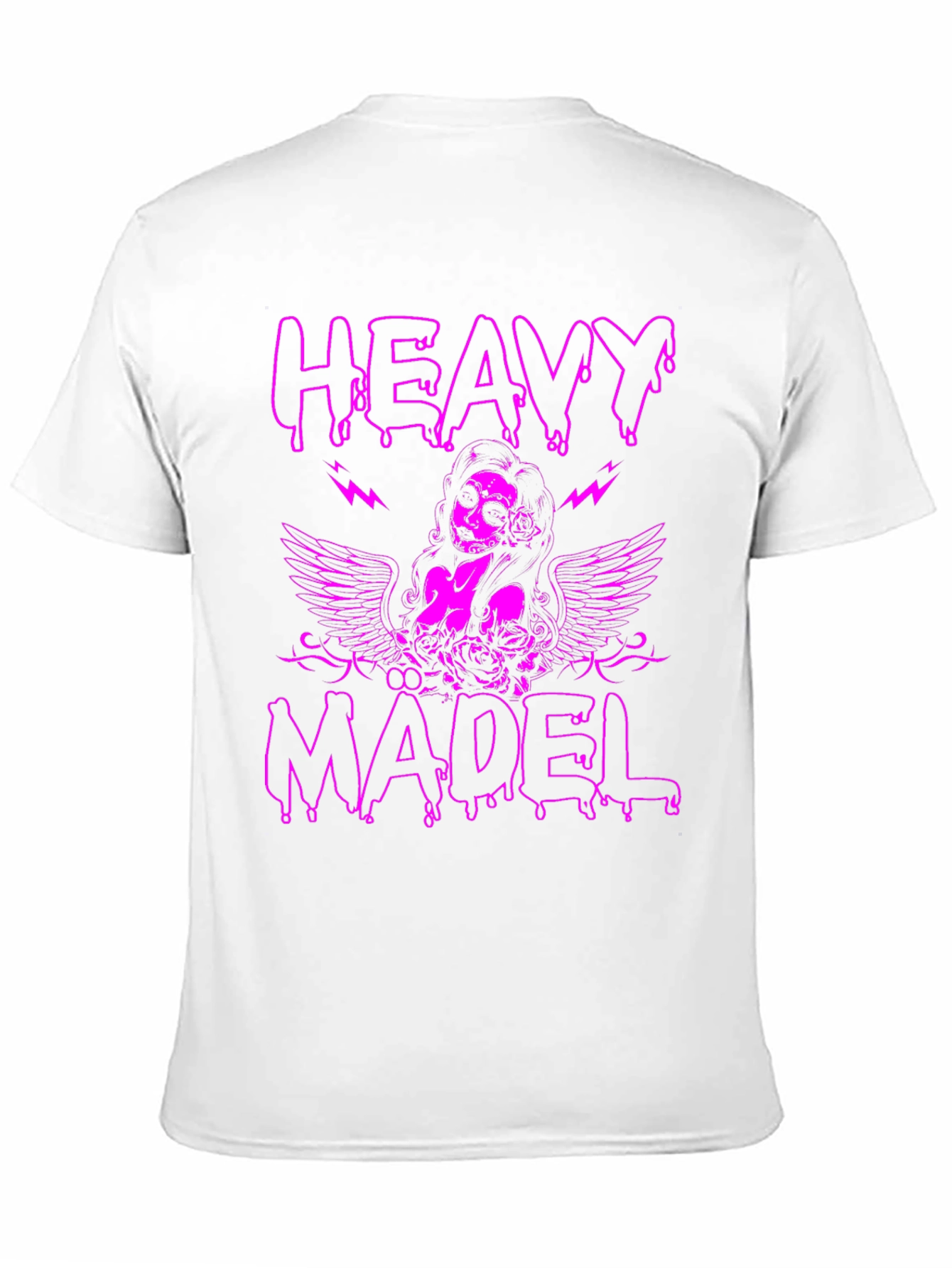 Heavy Madel Graphic Print T-Shirt - Black