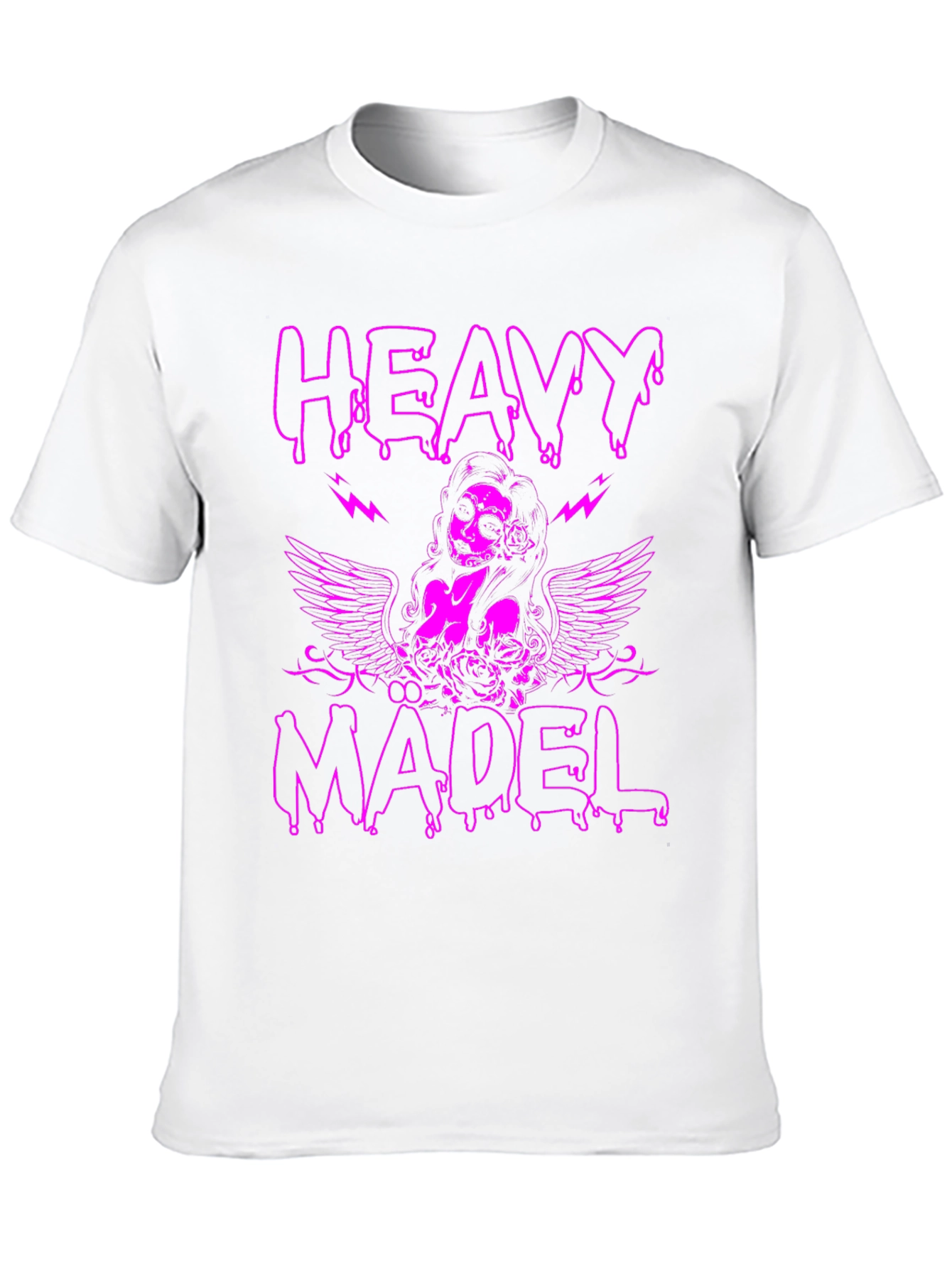 Heavy Madel Graphic Print T-Shirt - Black