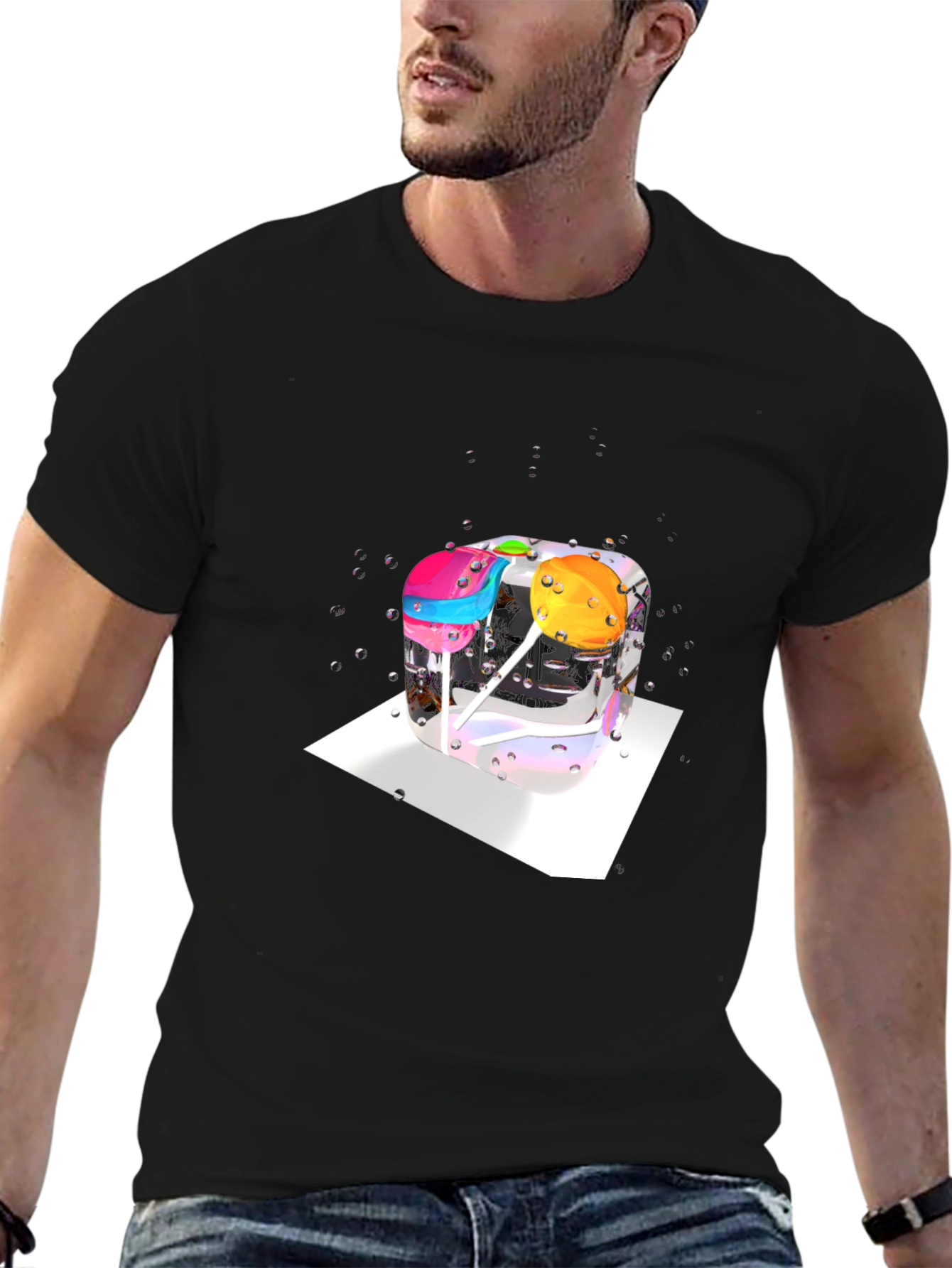 Lollipop Ice Cube T-Shirt - Quirky Graphic Tee