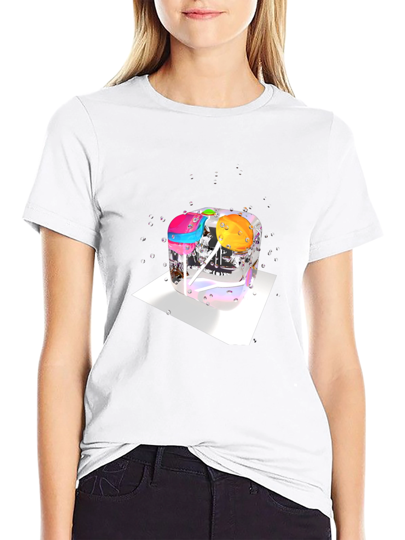 Lollipop Ice Cube T-Shirt - Quirky Graphic Tee