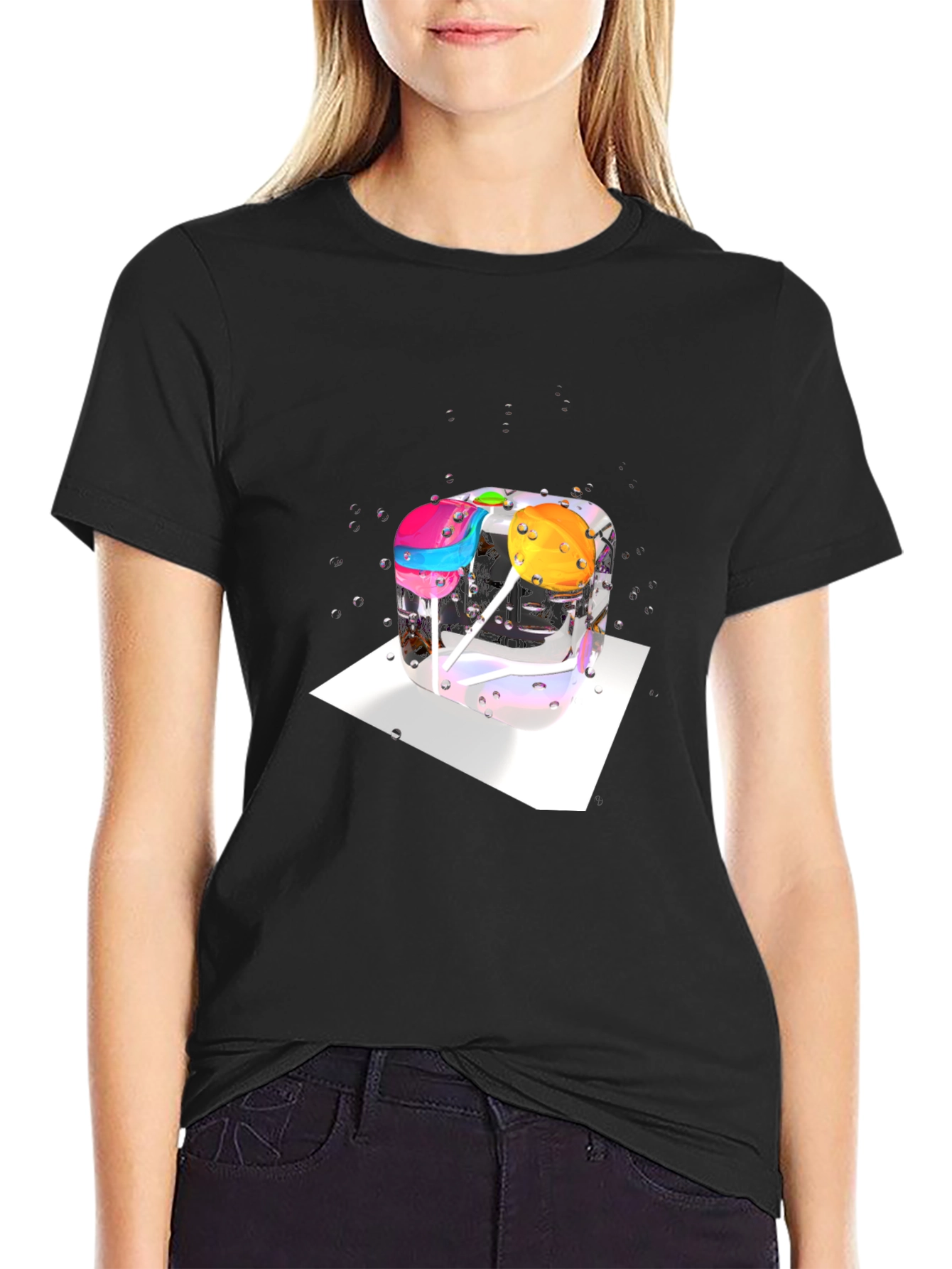 Lollipop Ice Cube T-Shirt - Quirky Graphic Tee