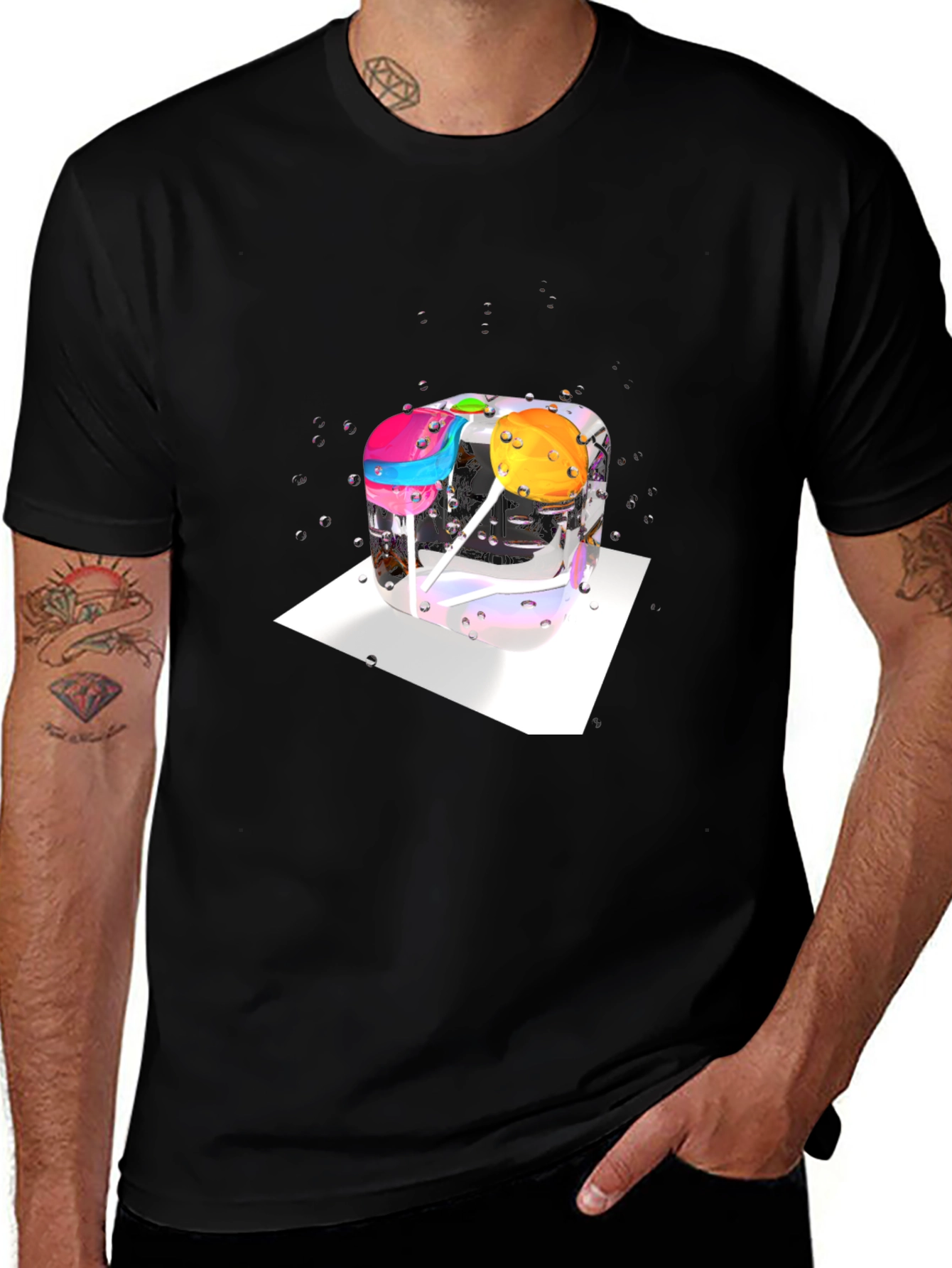 Lollipop Ice Cube T-Shirt - Quirky Graphic Tee