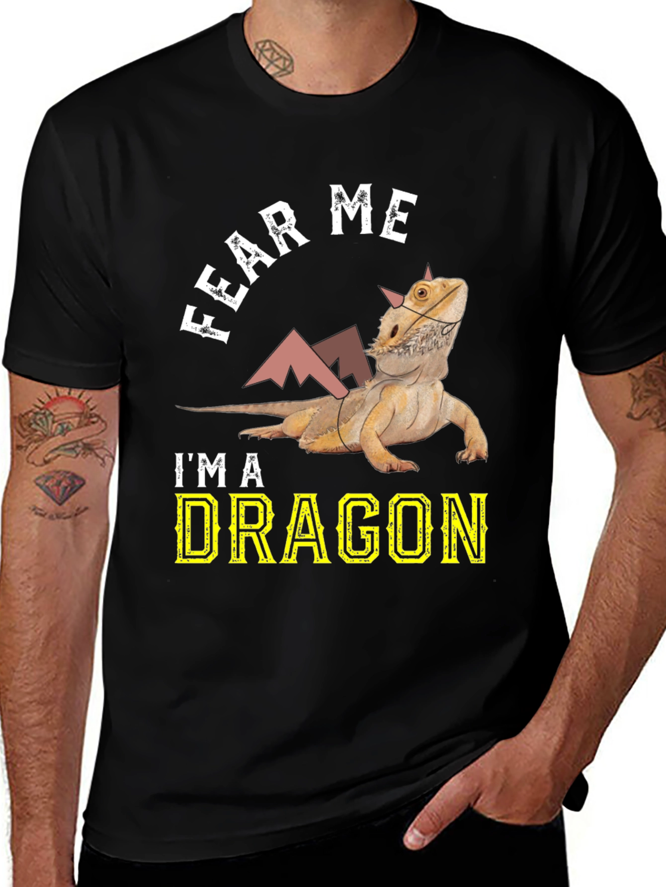 Fear Me Im A Dragon Bearded Dragon T-Shirt