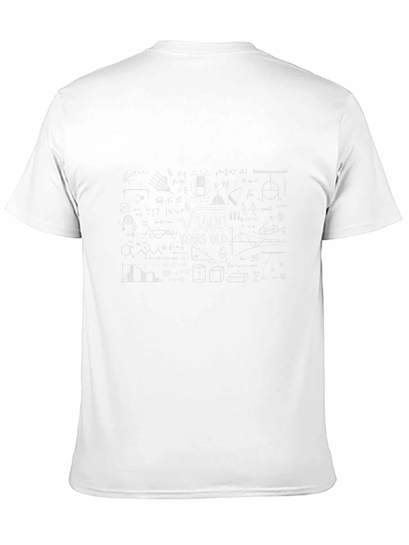 Funny Math Birthday T-Shirt: √3600 Years Old