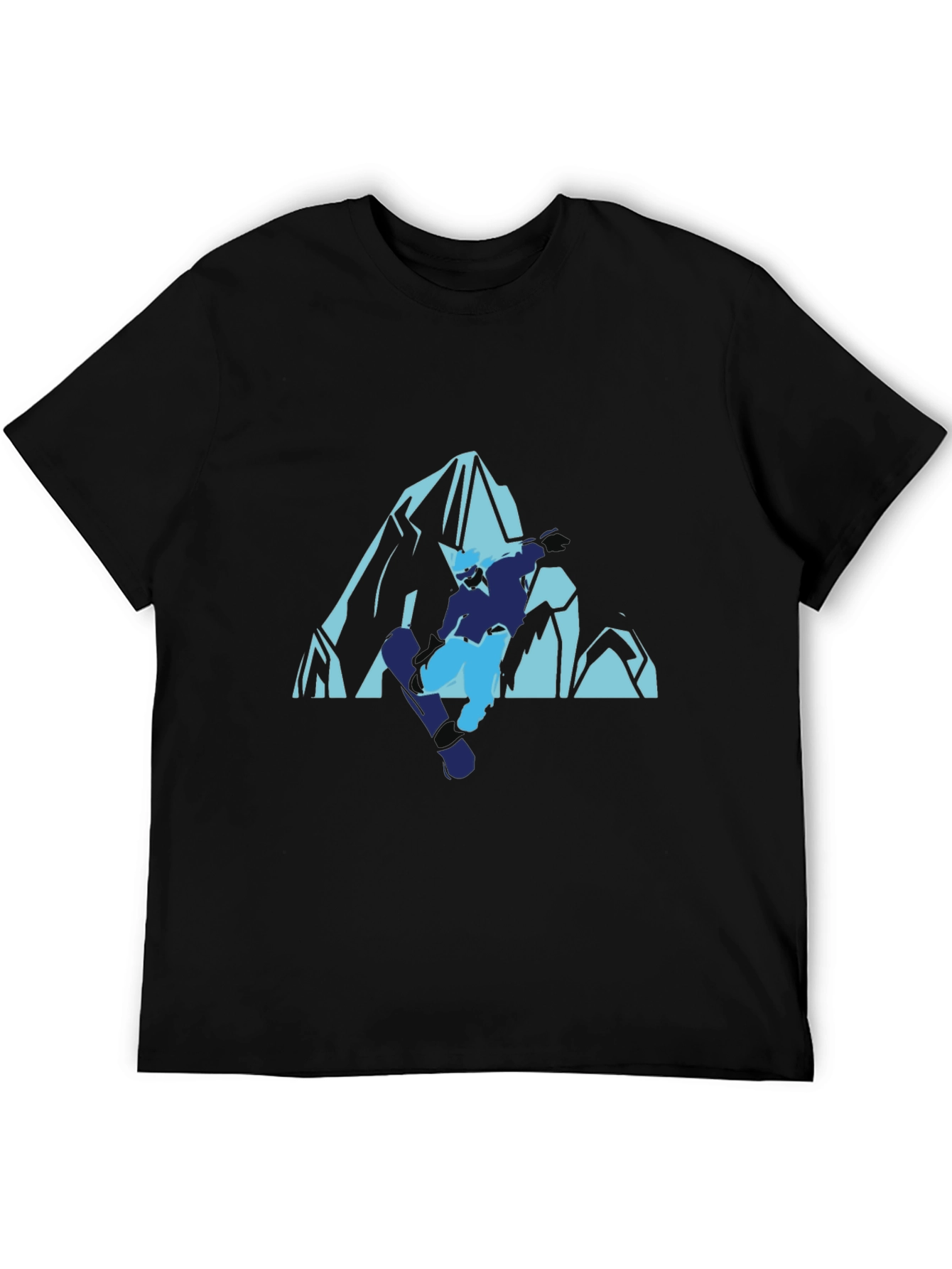 Cool Mountain Snowboarder Graphic T-Shirt