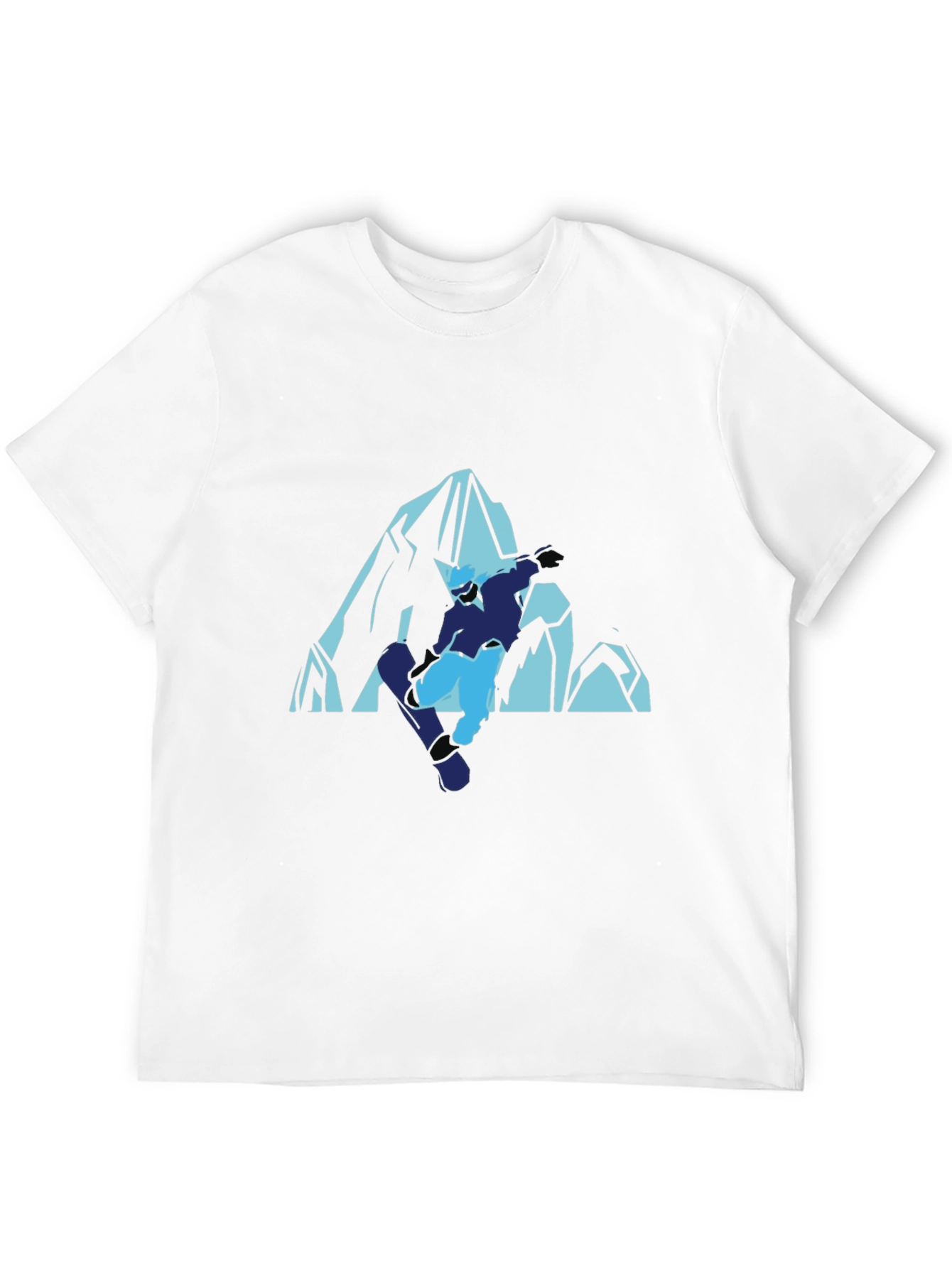 Cool Mountain Snowboarder Graphic T-Shirt