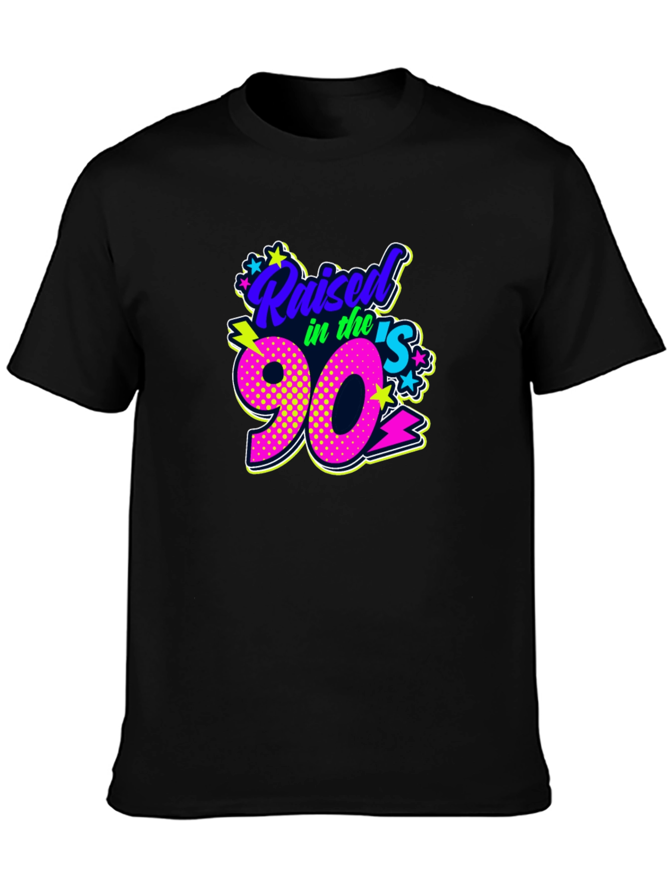 Raised in the 90s Black T-Shirt