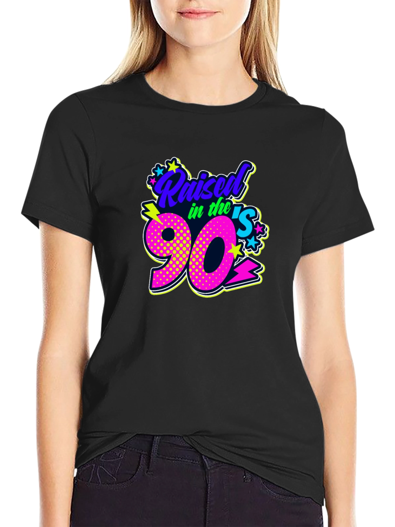Raised in the 90s Black T-Shirt