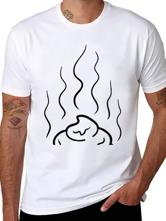 Mens Black Graphic Tee - Funny Smelly Poop Design
