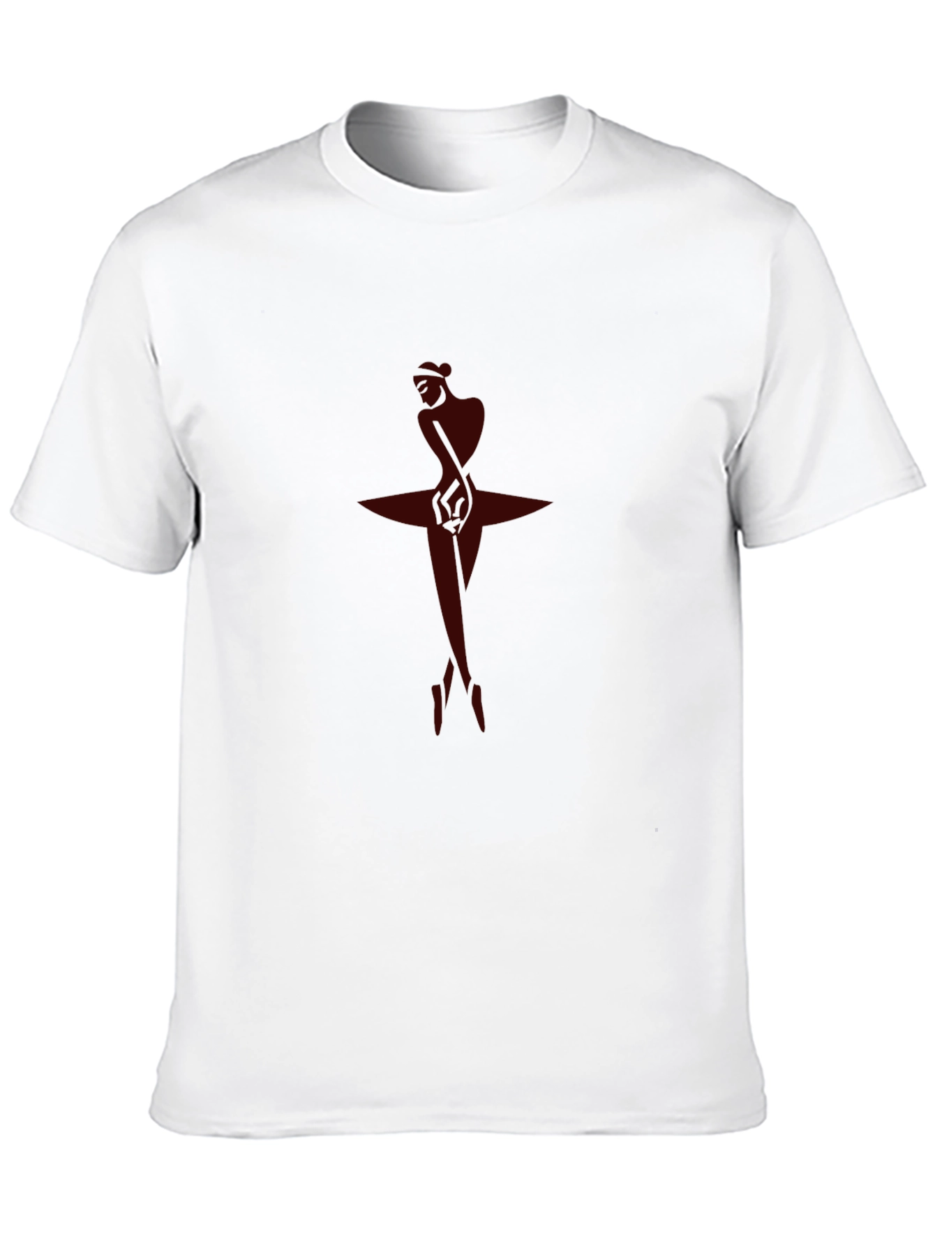 Black T-Shirt with Red Dancer Graphic
